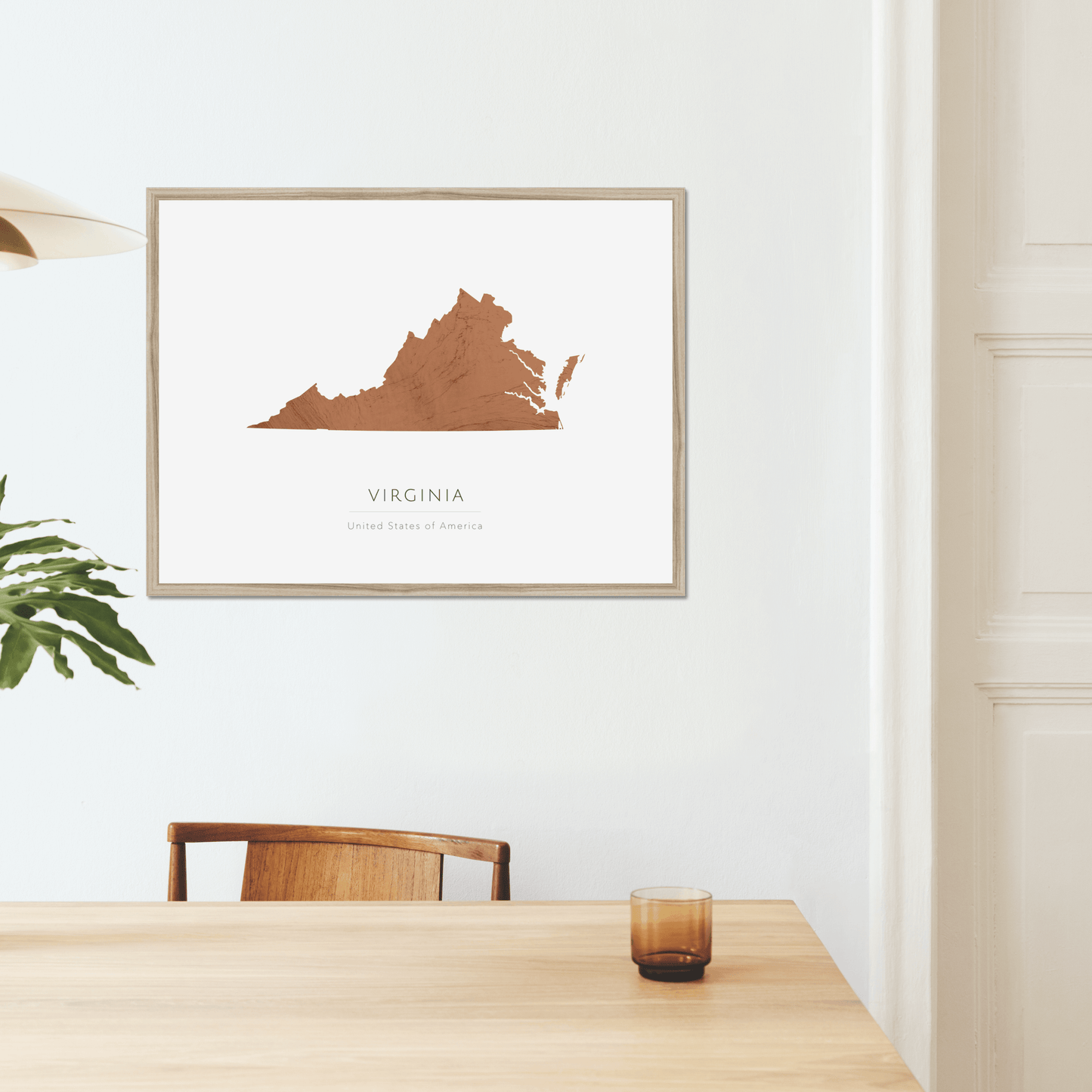 Virginia - Framed & Mounted Map
