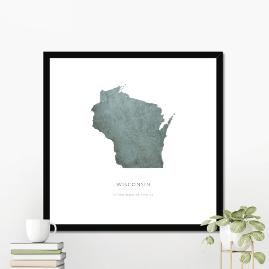 Wisconsin -  Framed & Mounted Map