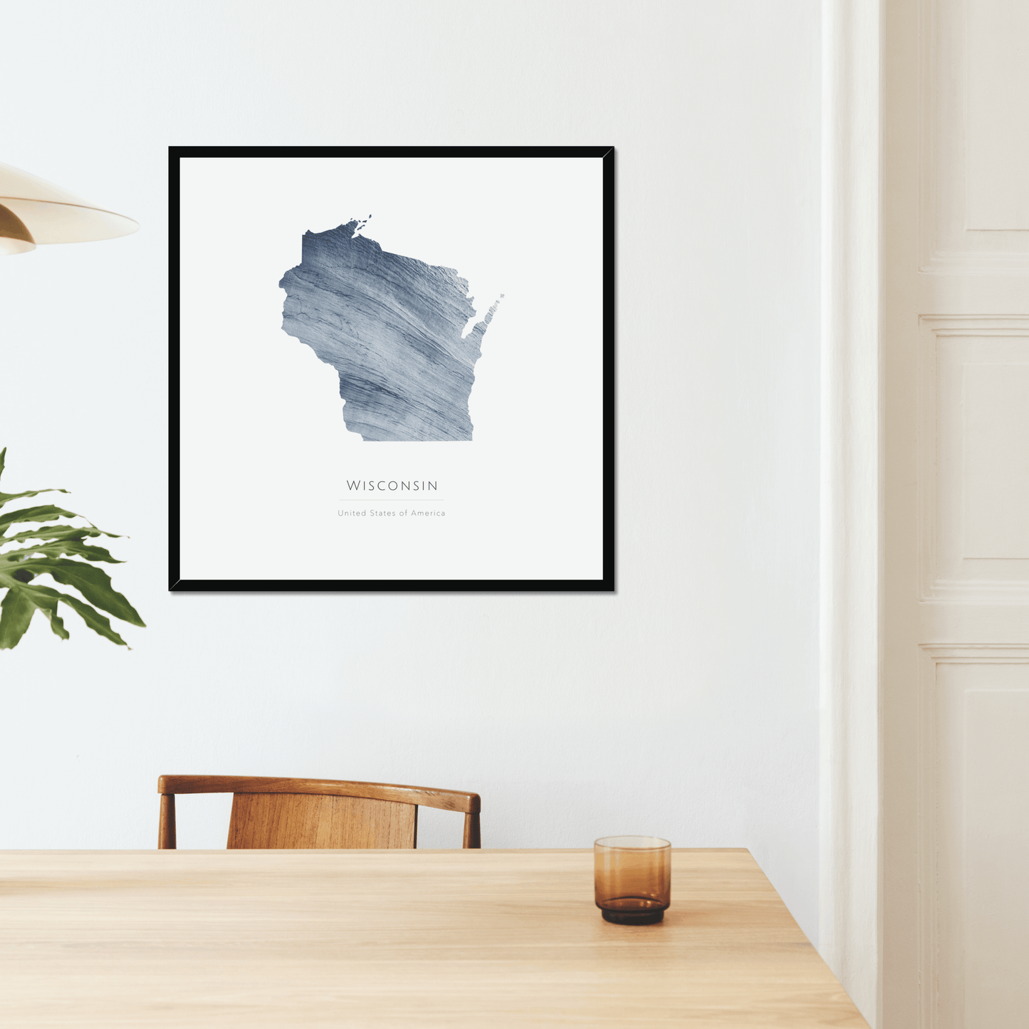 Wisconsin - Framed & Mounted Map