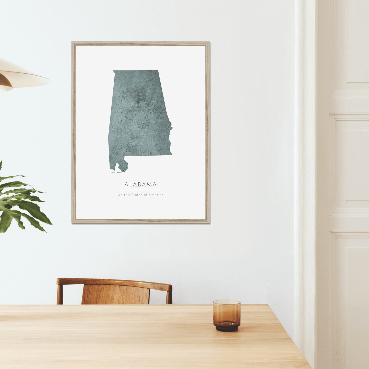 Alabama - Framed & Mounted Map