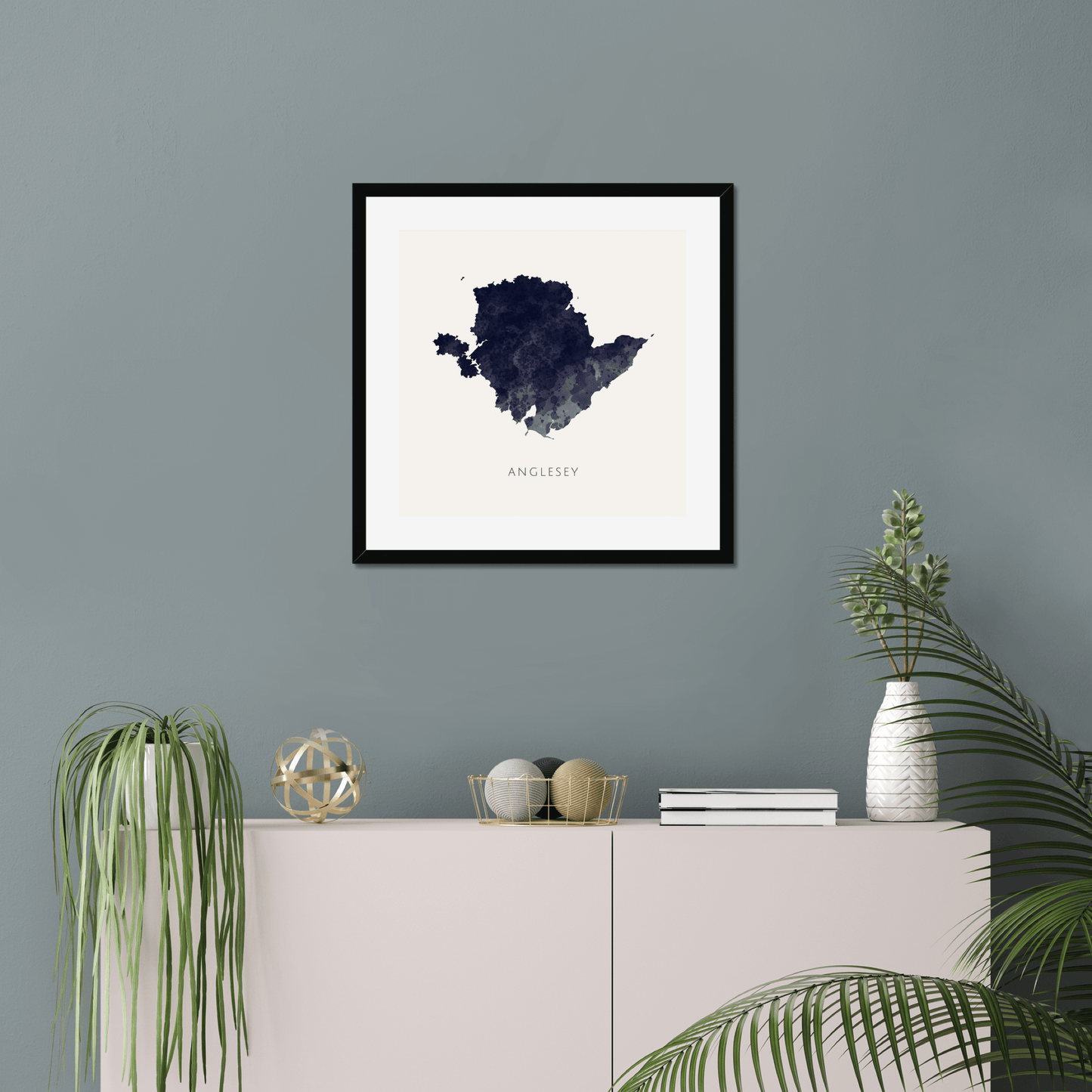 Anglesey - Framed & Mounted Map