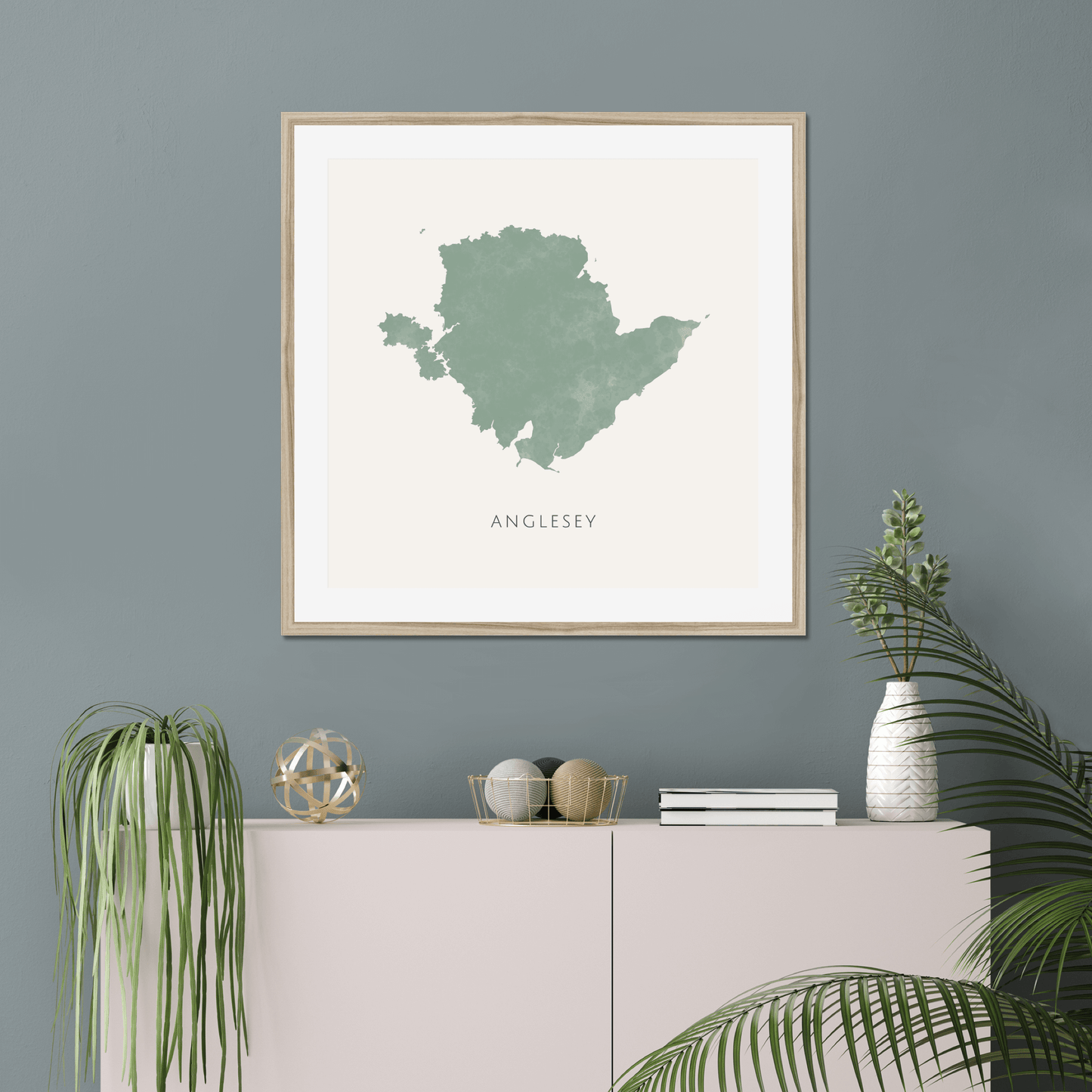 Anglesey - Framed & Mounted Map