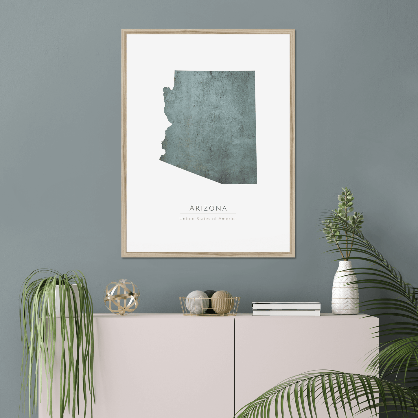 Arizona - Framed & Mounted Map