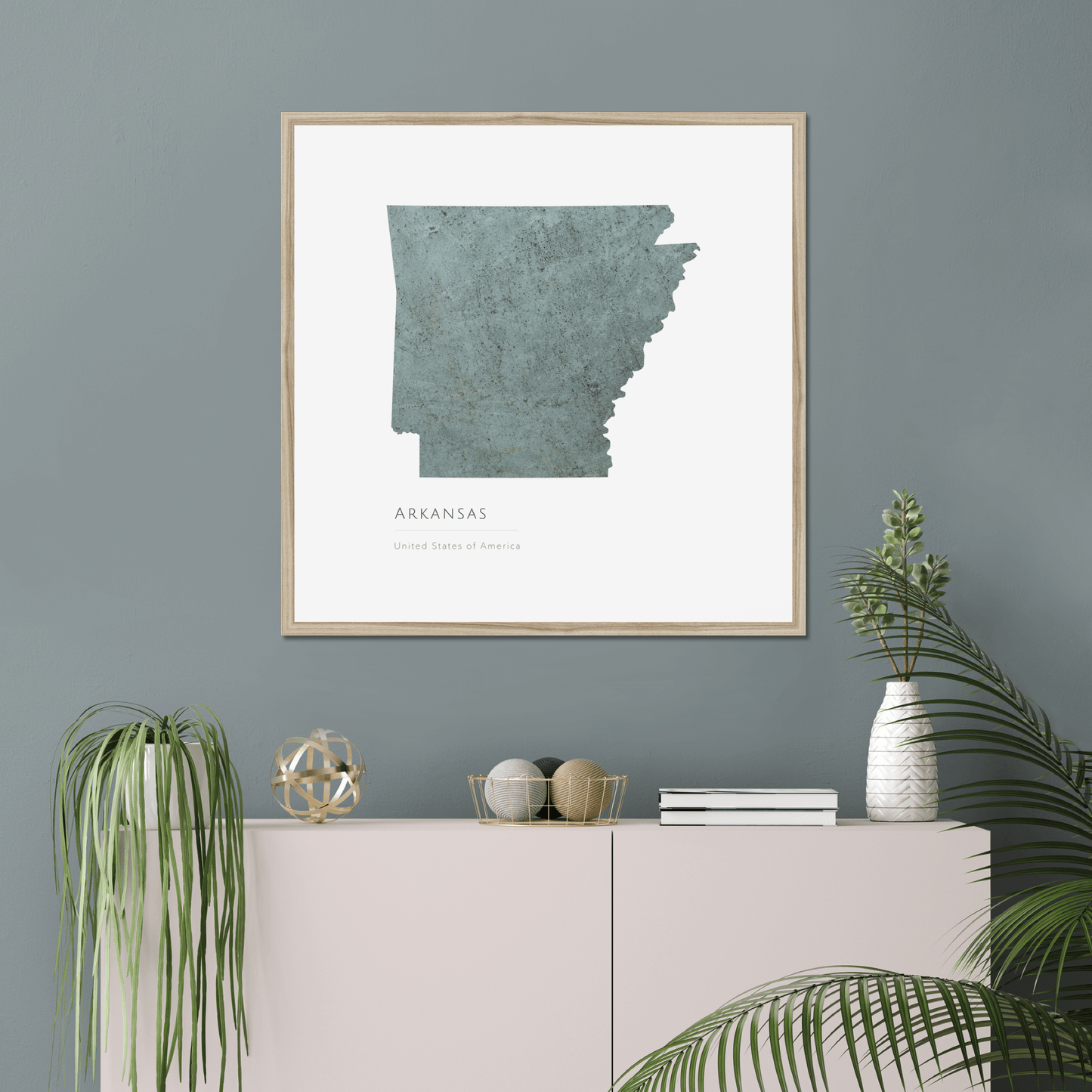 Arkansas - Framed & Mounted Map