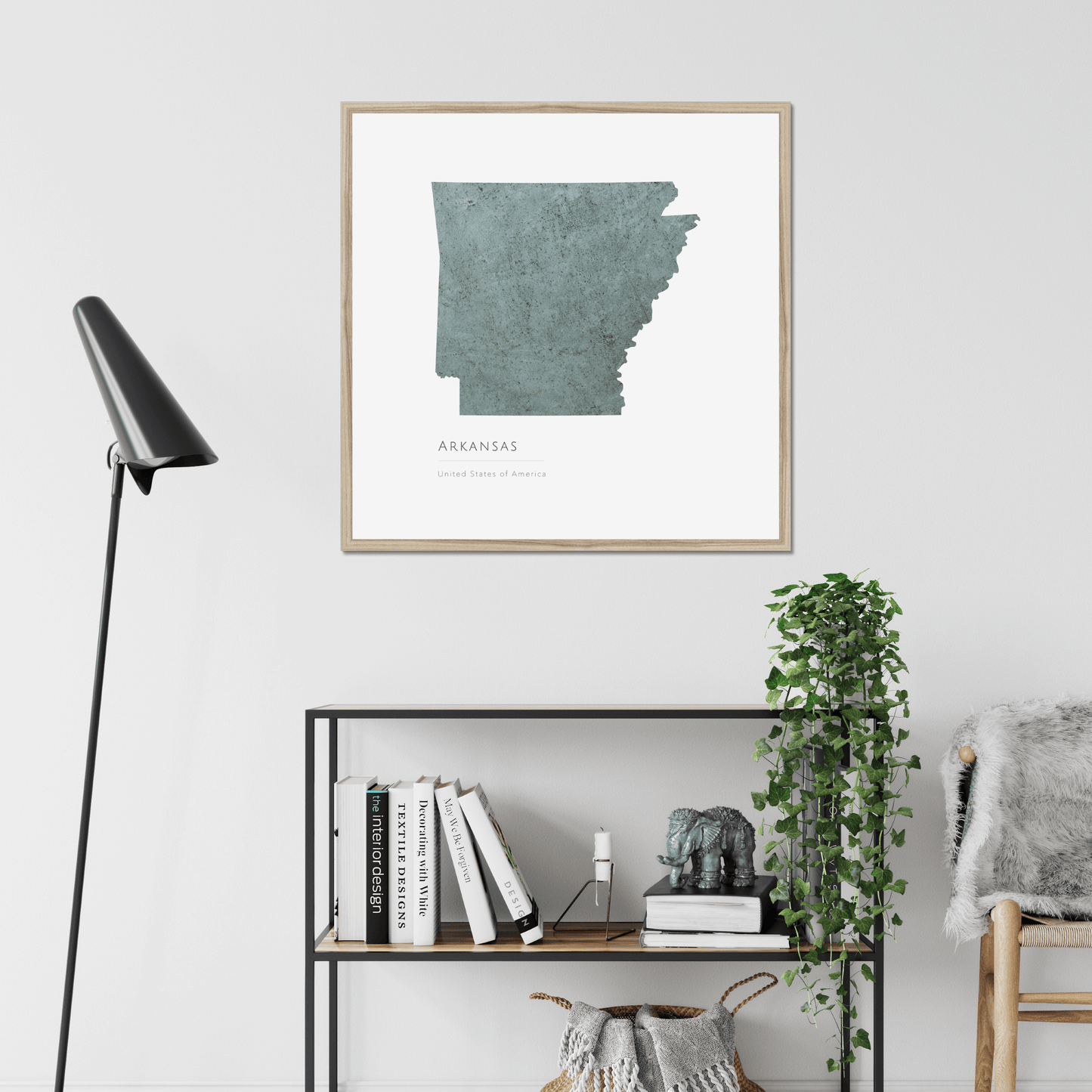 Arkansas - Framed & Mounted Map