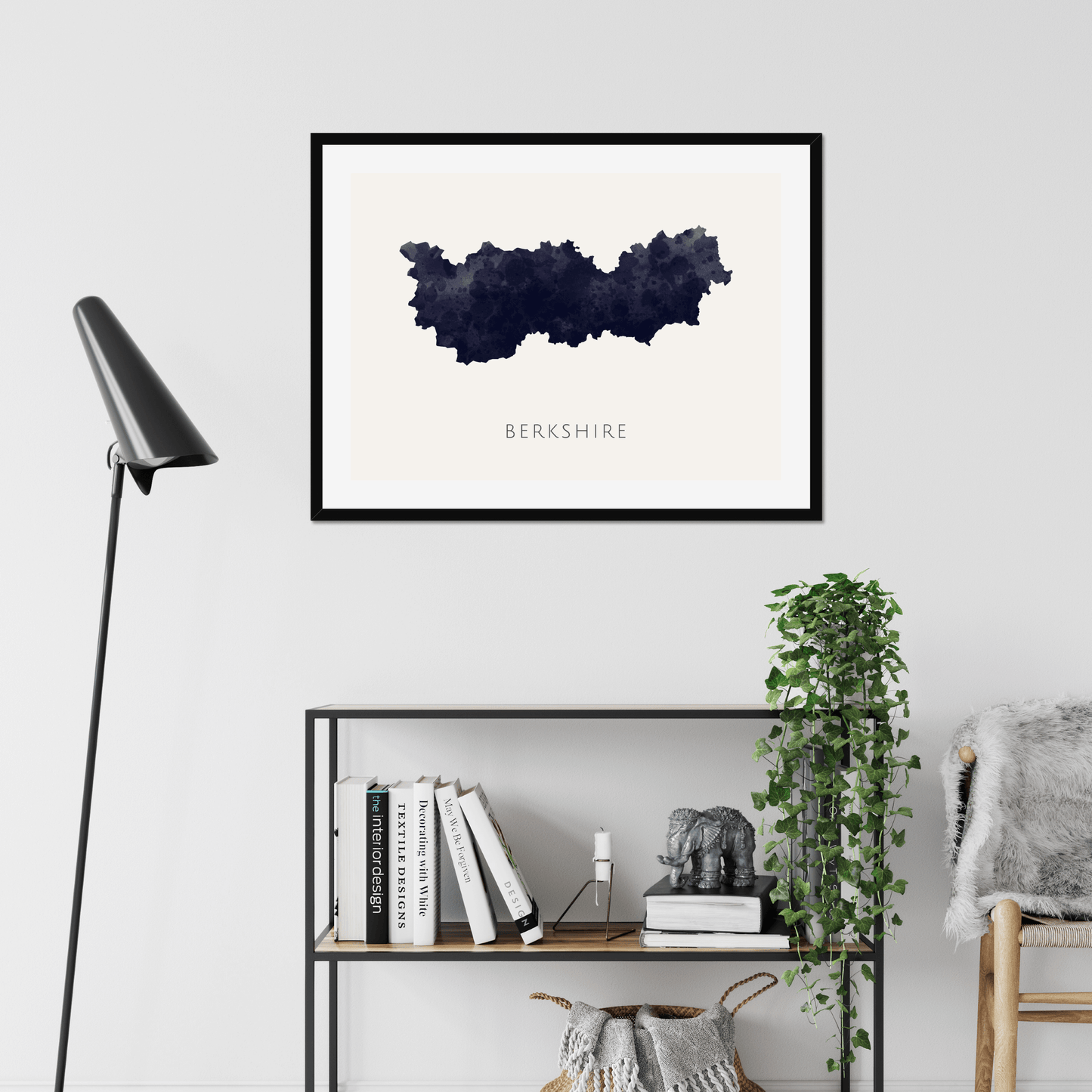 Berkshire - Framed & Mounted Map