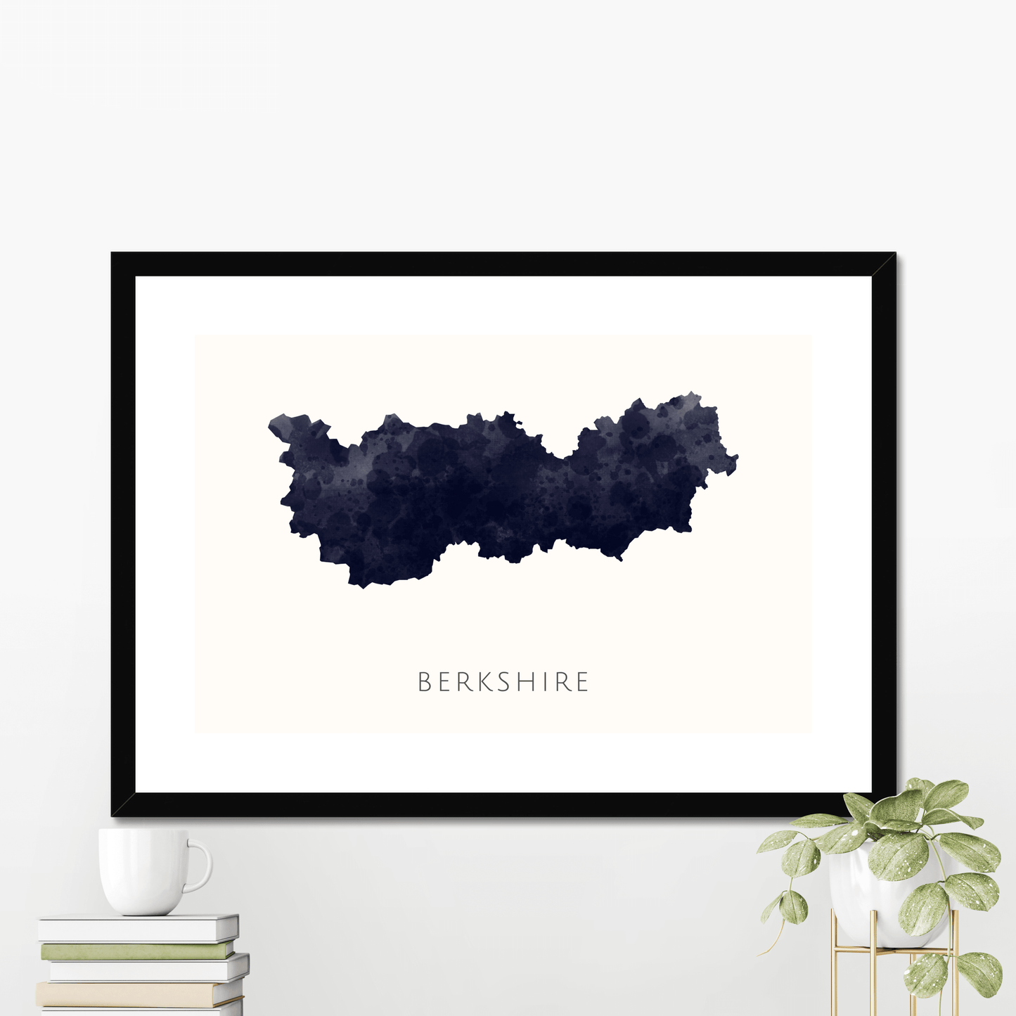 Berkshire - Framed & Mounted Map