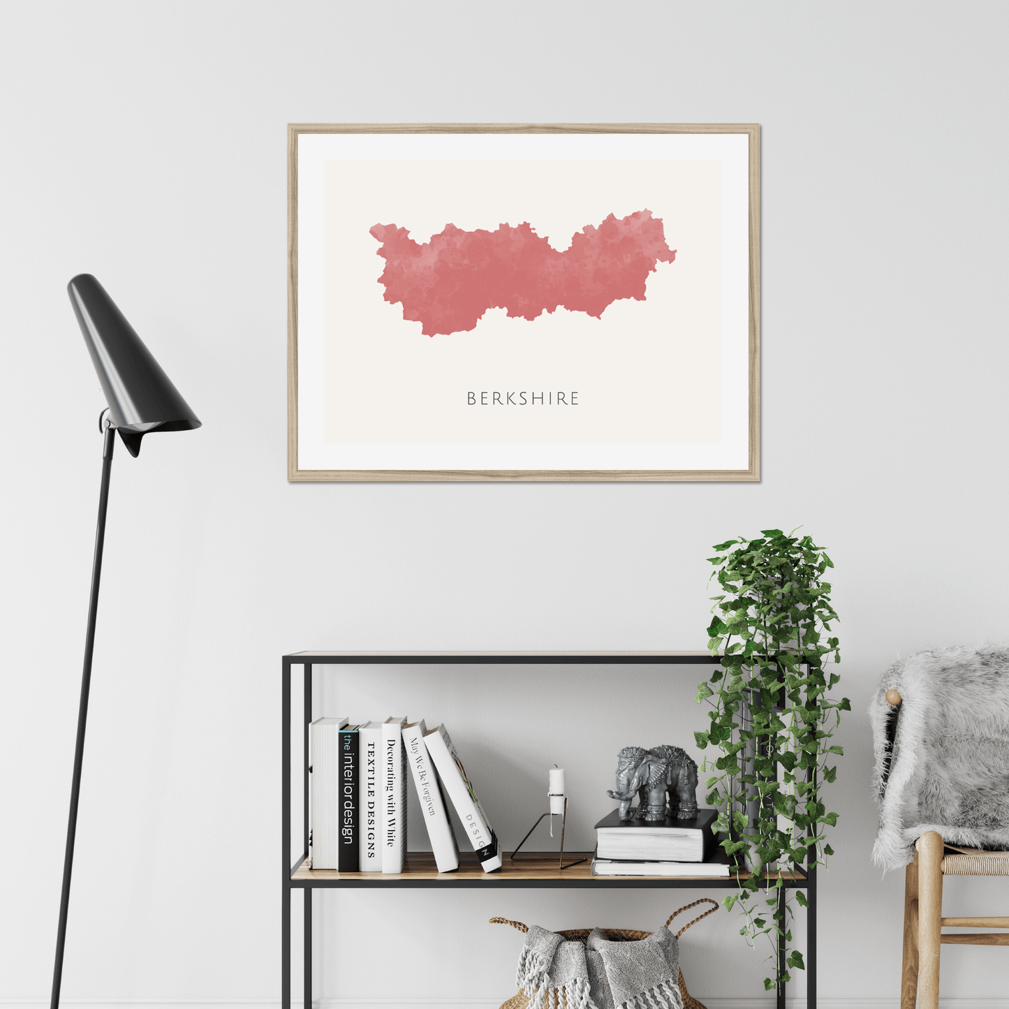 Berkshire - Framed & Mounted Map