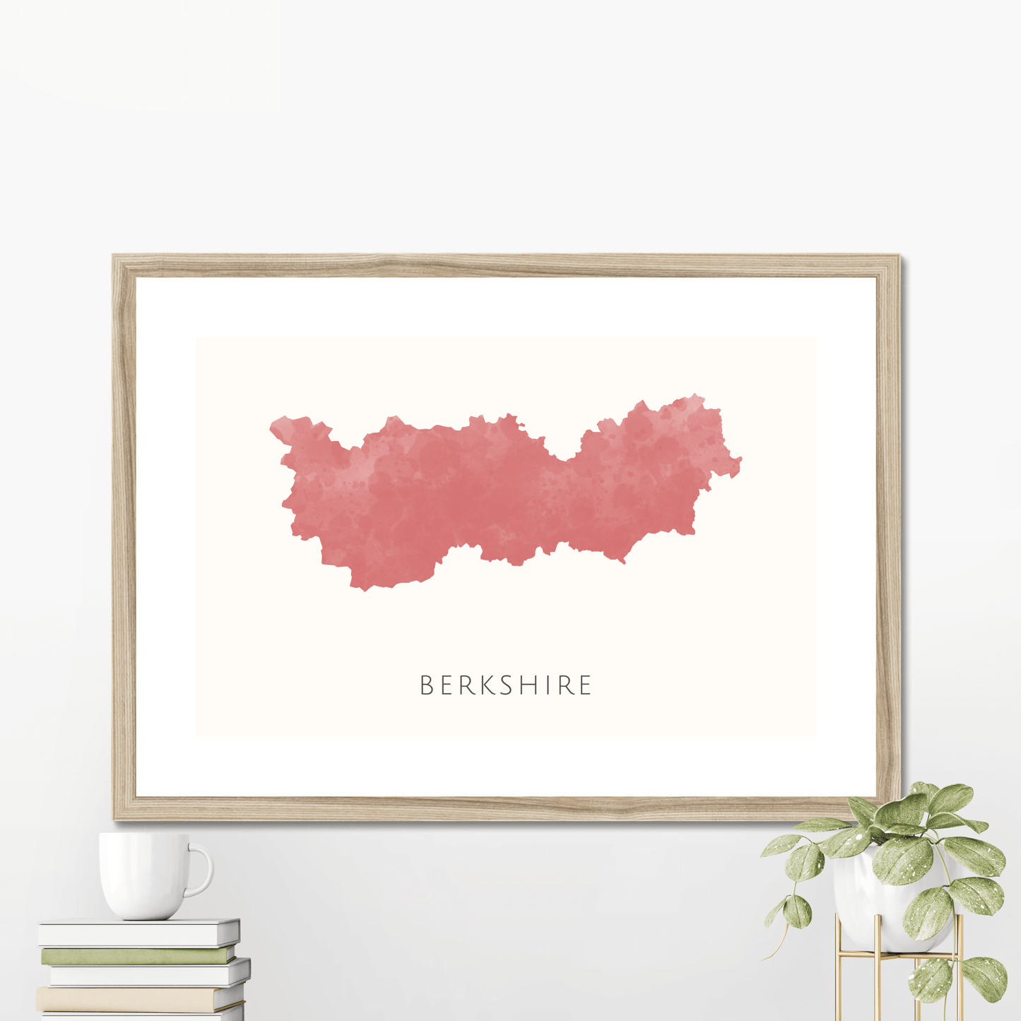 Berkshire - Framed & Mounted Map