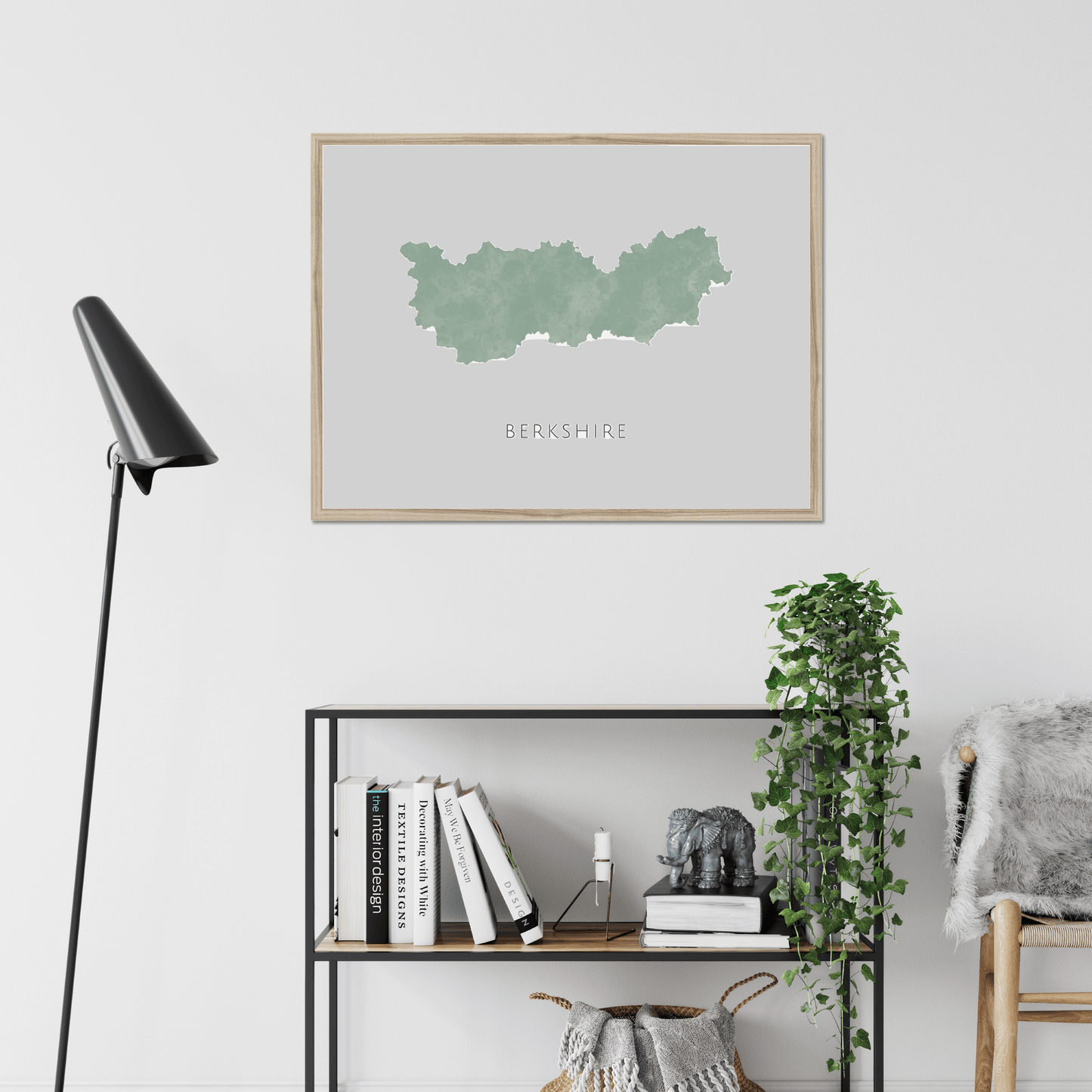 Berkshire - Framed & Mounted Map