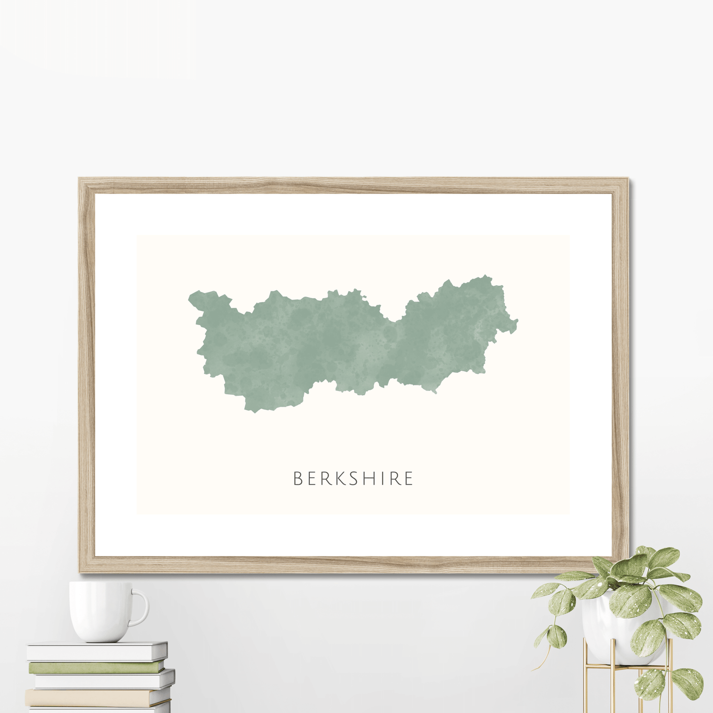 Berkshire - Framed & Mounted Map