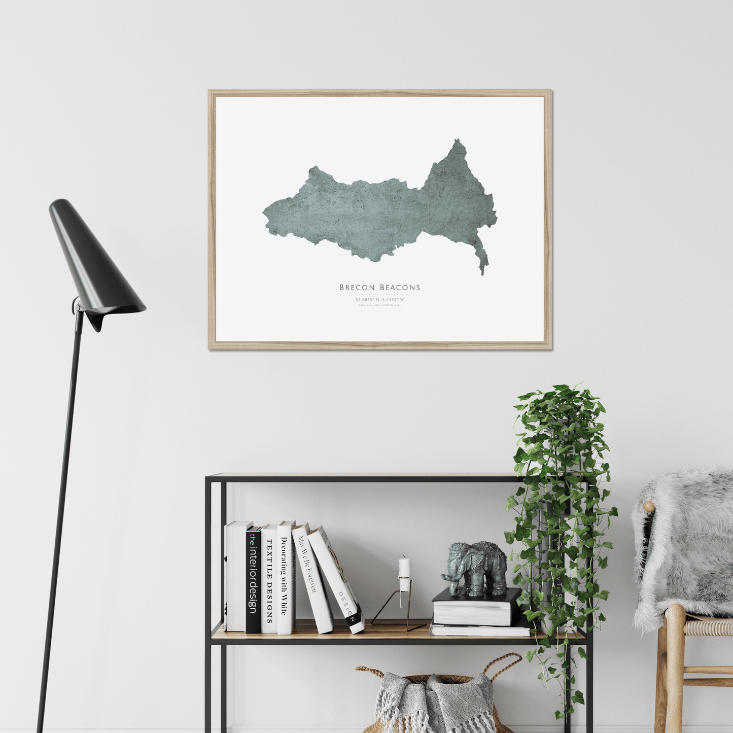 Brecon Beacons - Framed & Mounted Map
