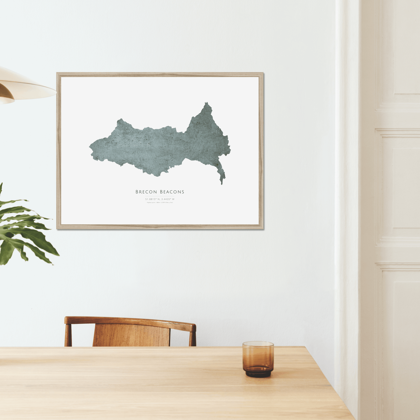 Brecon Beacons - Framed & Mounted Map