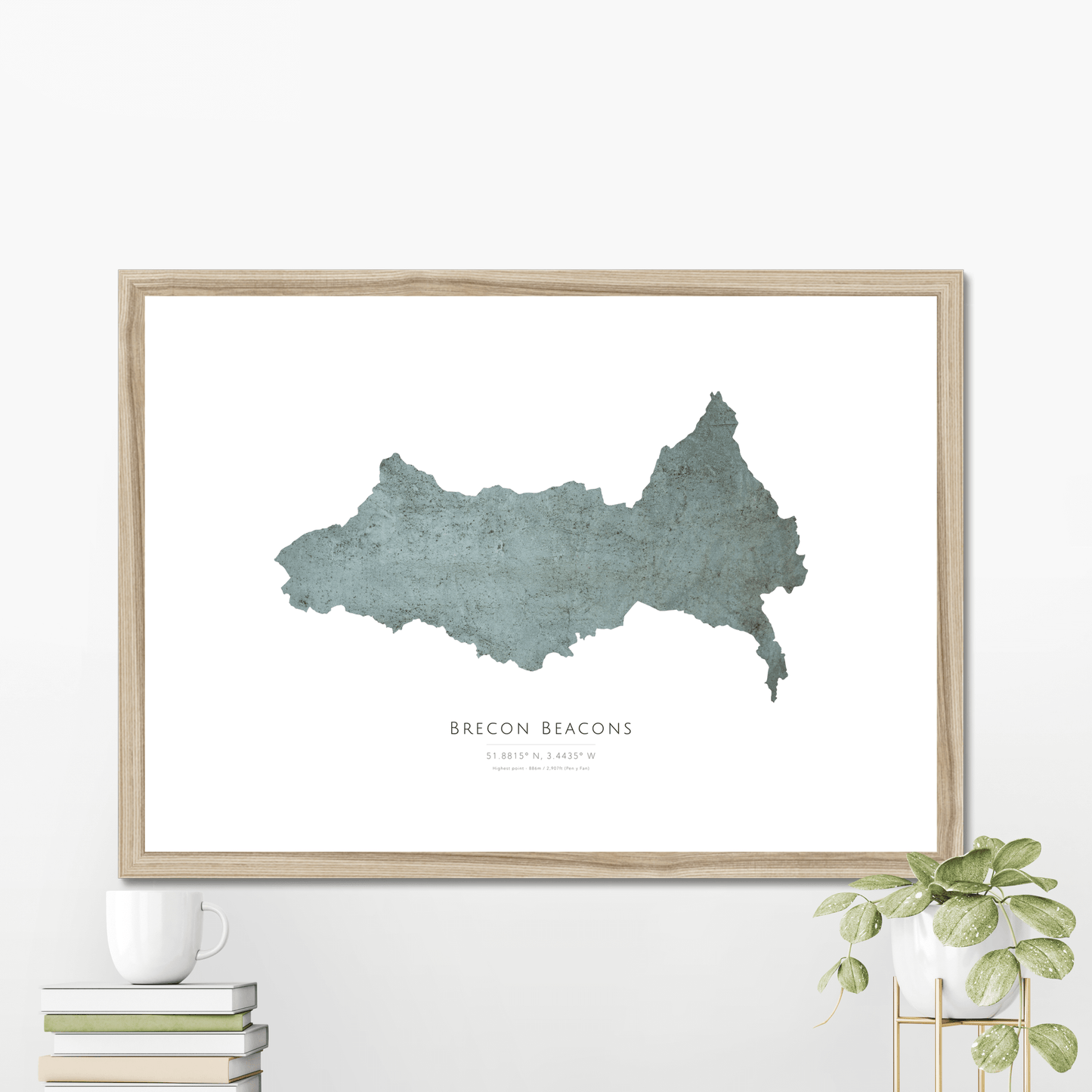 Brecon Beacons - Framed & Mounted Map