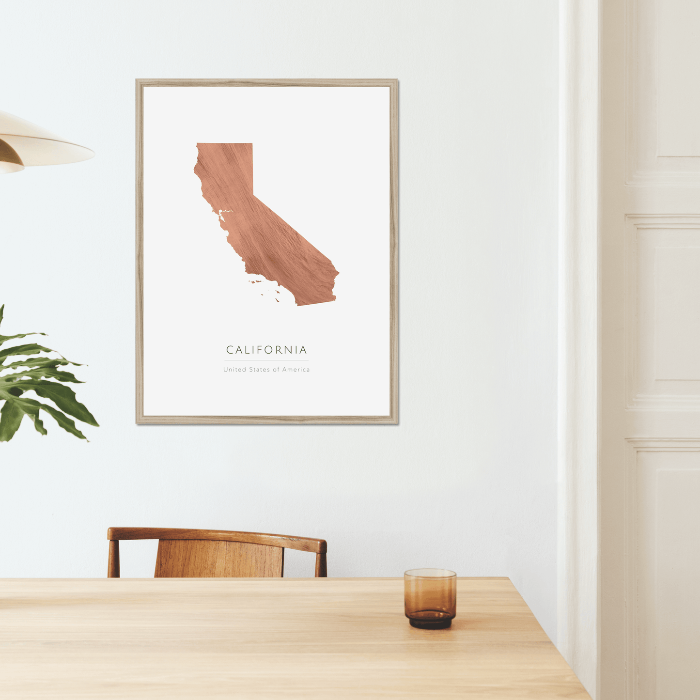 California - Framed & Mounted Map