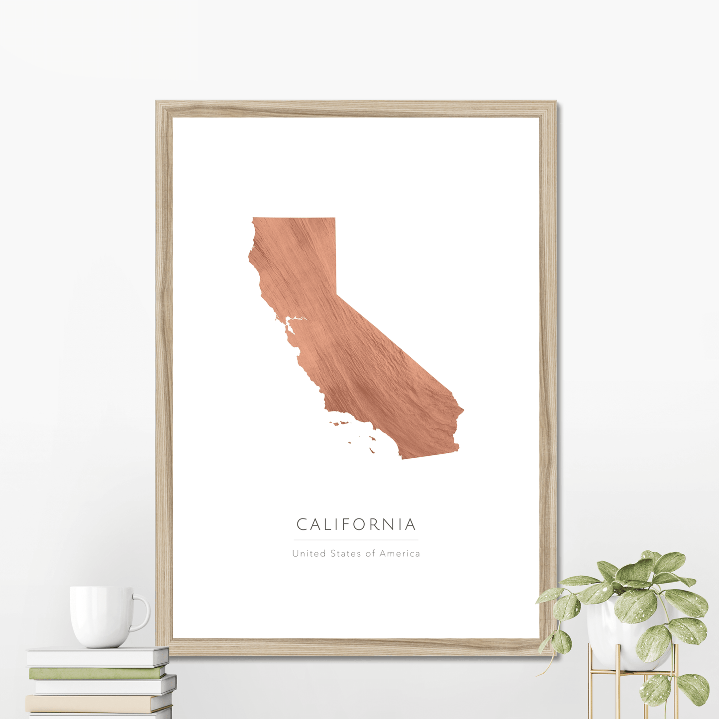 California - Framed & Mounted Map