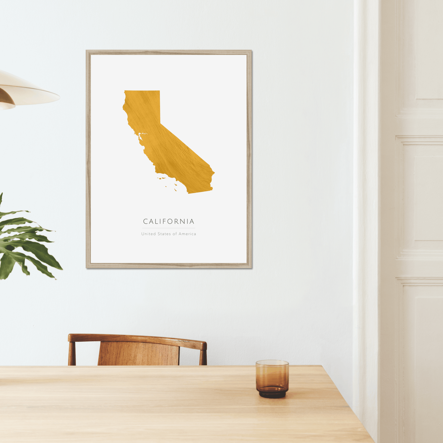 California - Framed & Mounted Map