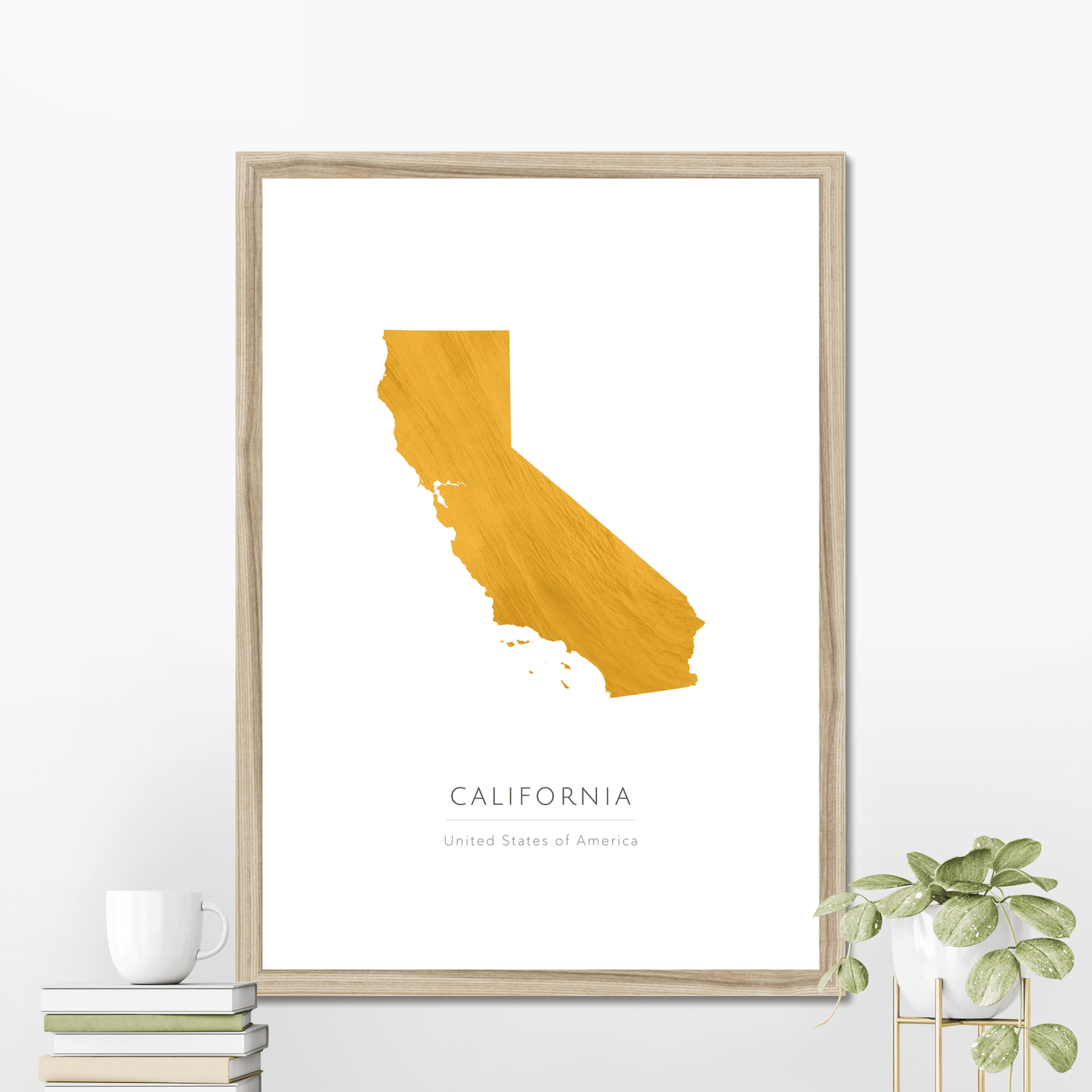 California - Framed & Mounted Map