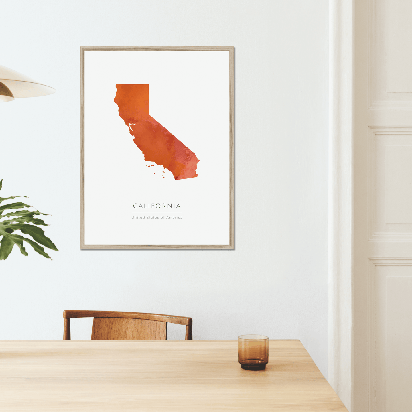 California - Framed & Mounted Map