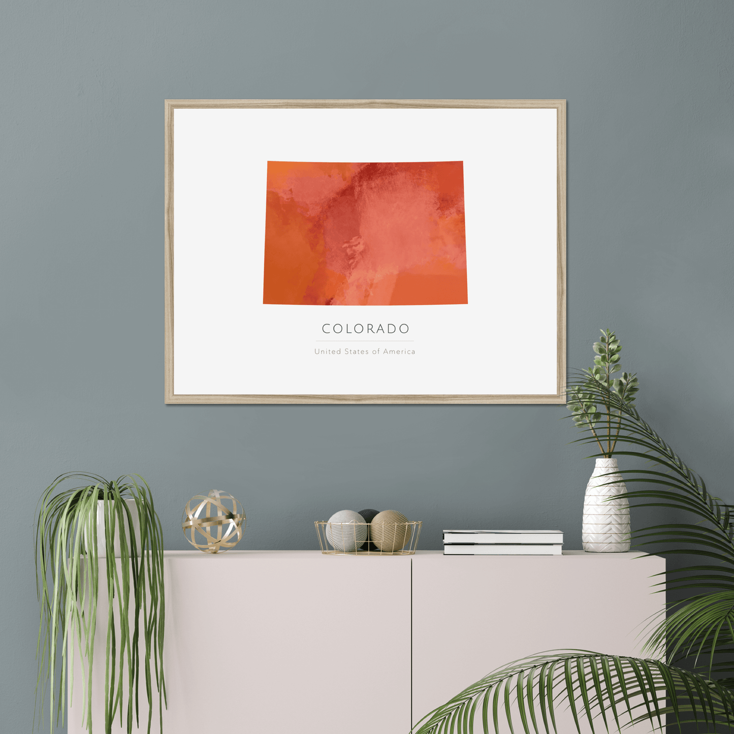 Colorado - Framed & Mounted Map