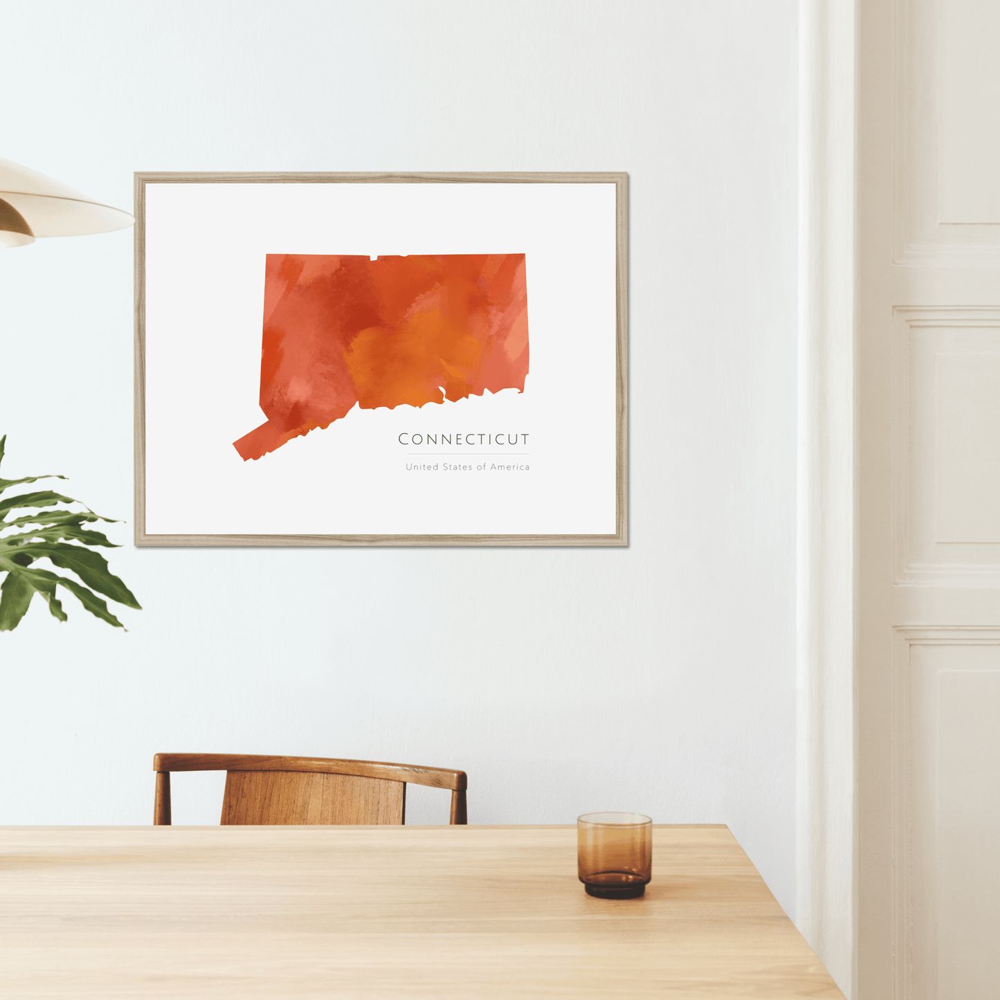 Connecticut - Framed & Mounted Map
