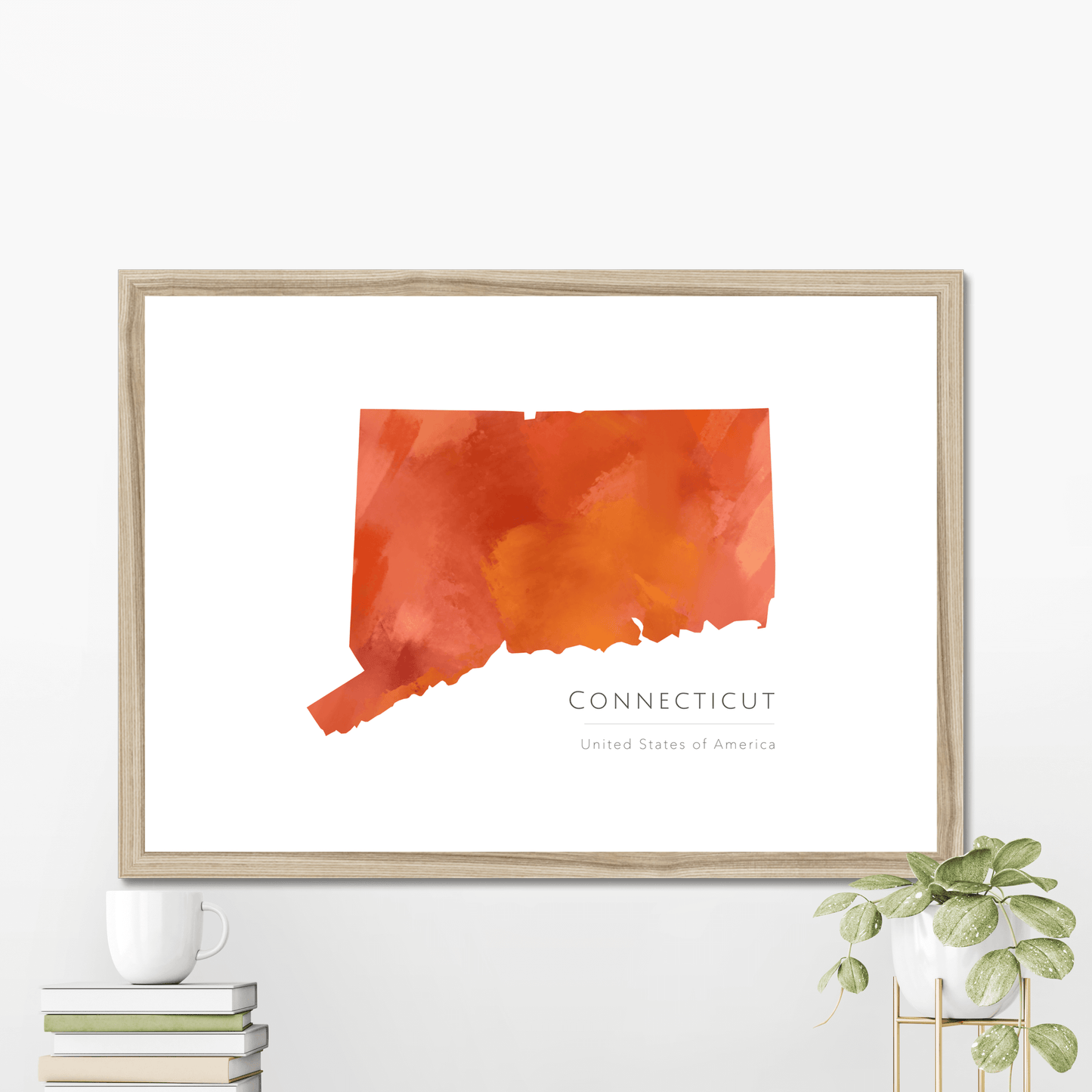 Connecticut - Framed & Mounted Map