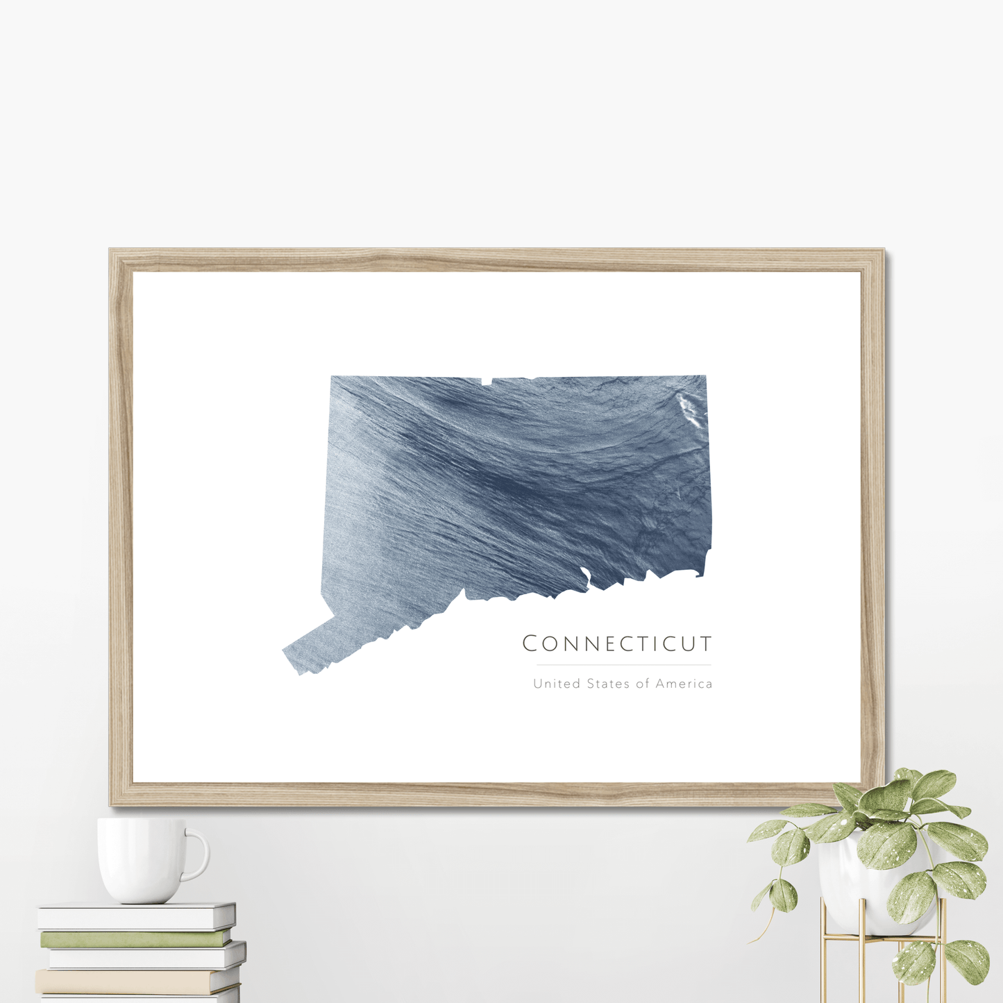 Connecticut - Framed & Mounted Map