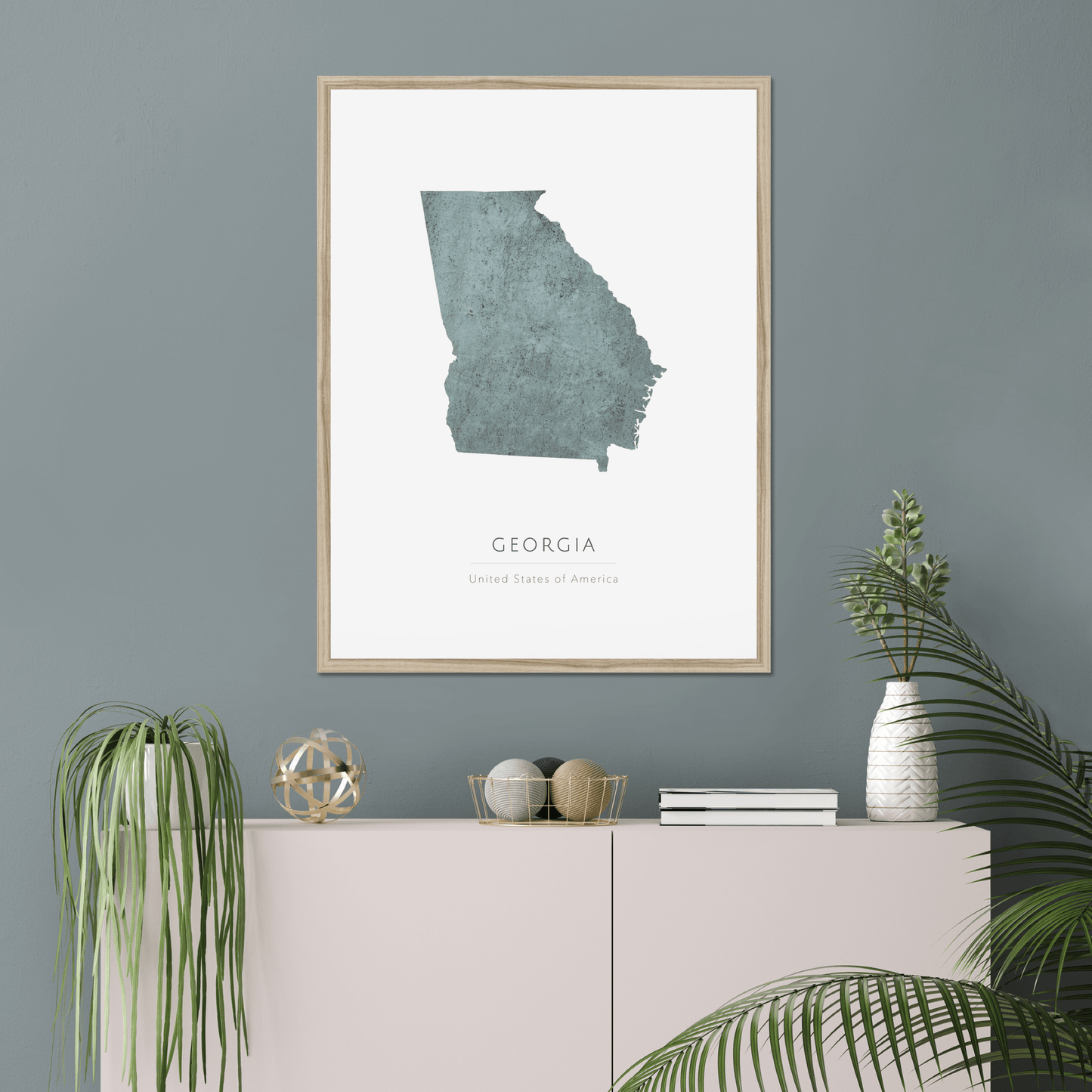 Georgia - Framed & Mounted Map
