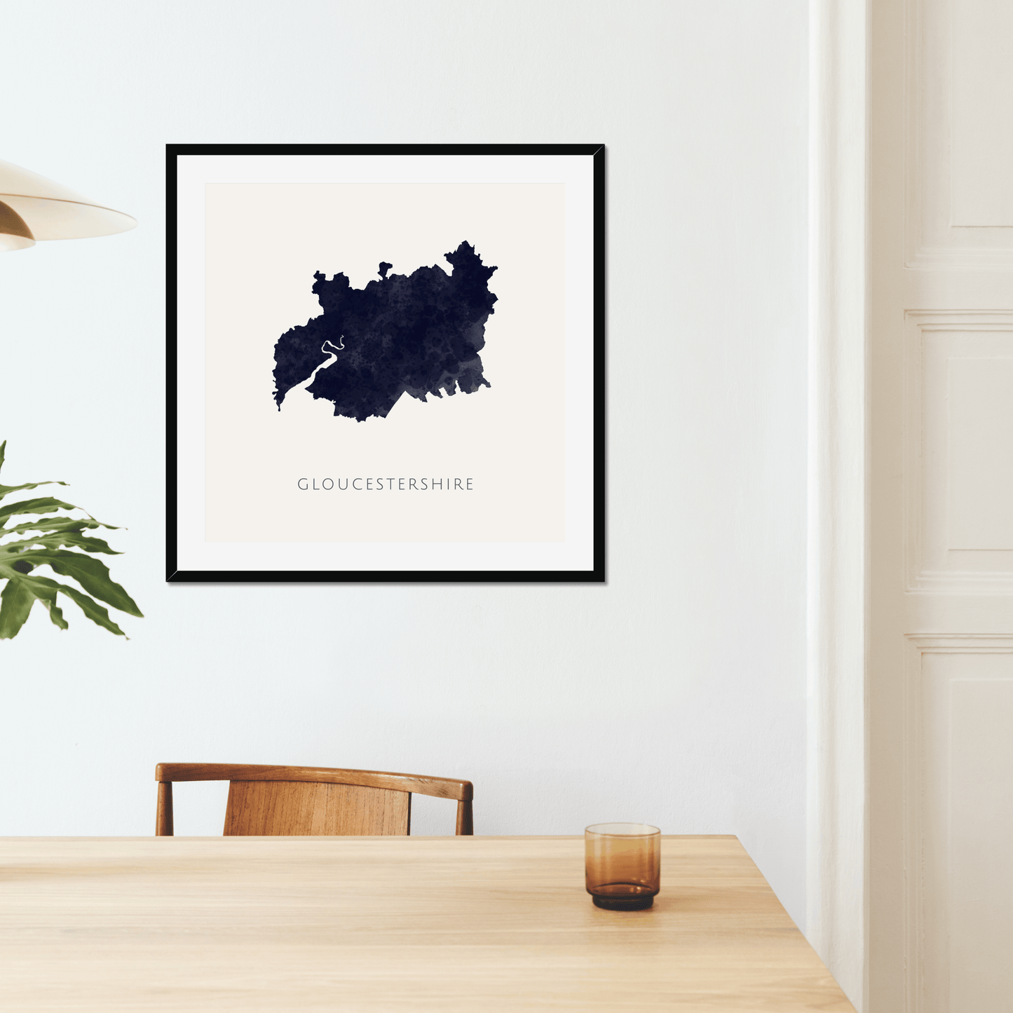 Gloucestershire - Framed & Mounted Map