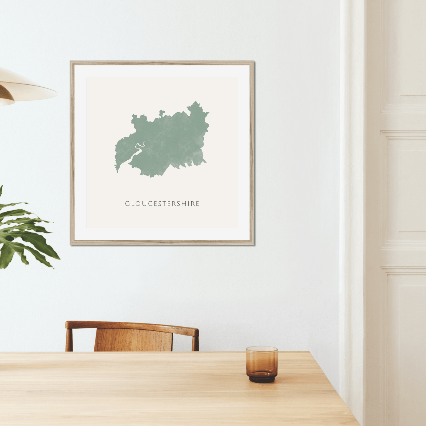 Gloucestershire - Framed & Mounted Map