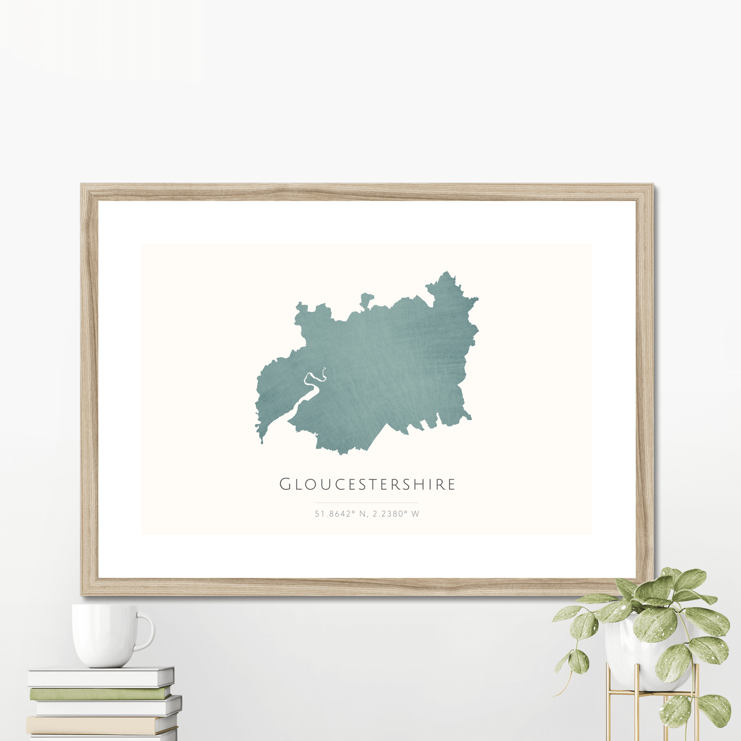 Gloucestershire - Framed & Mounted Map
