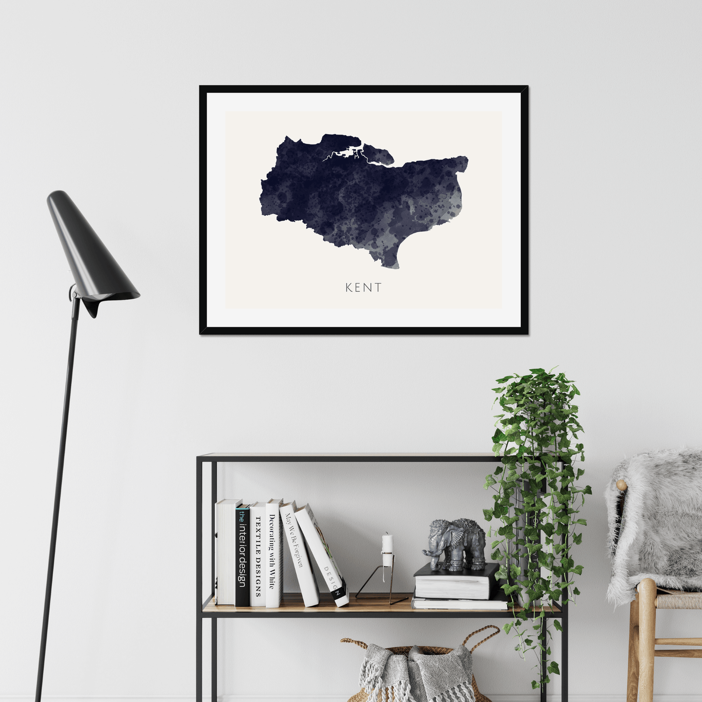 Kent - Framed & Mounted Map