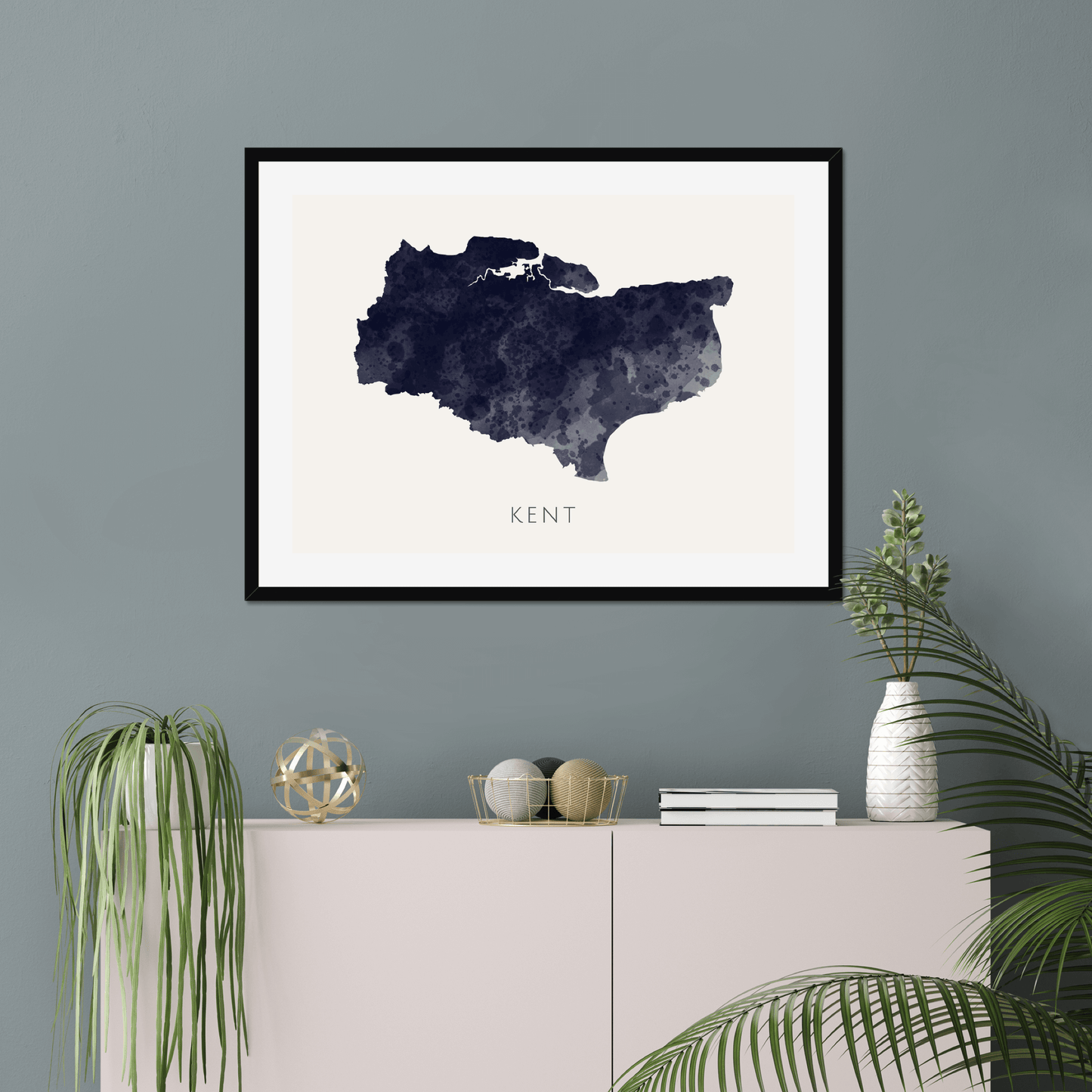 Kent - Framed & Mounted Map