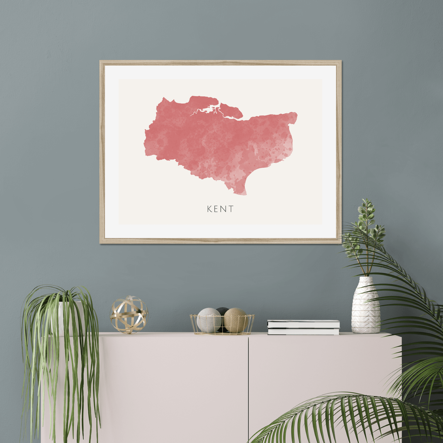 Kent - Framed & Mounted Map