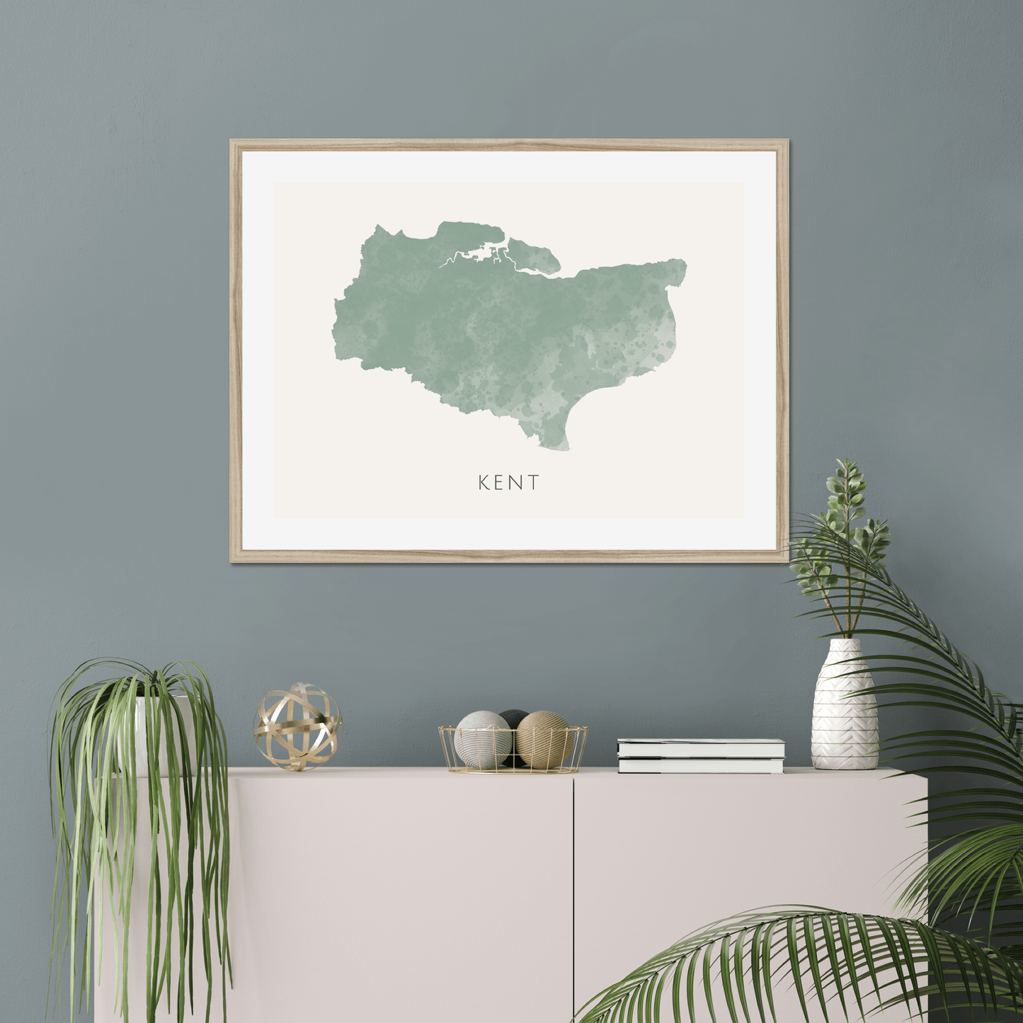 Kent - Framed & Mounted Map