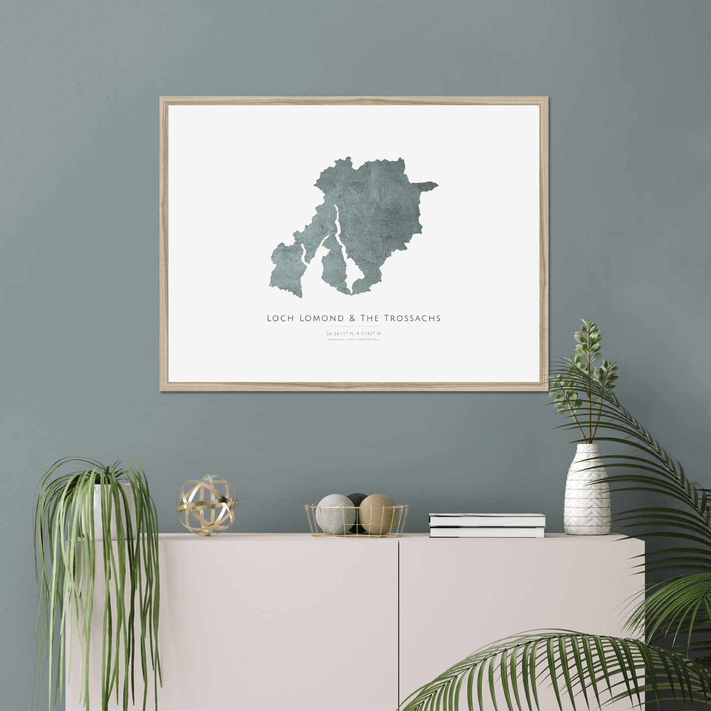 Map of Loch Lomond & The Trossachs - Fine Art Print