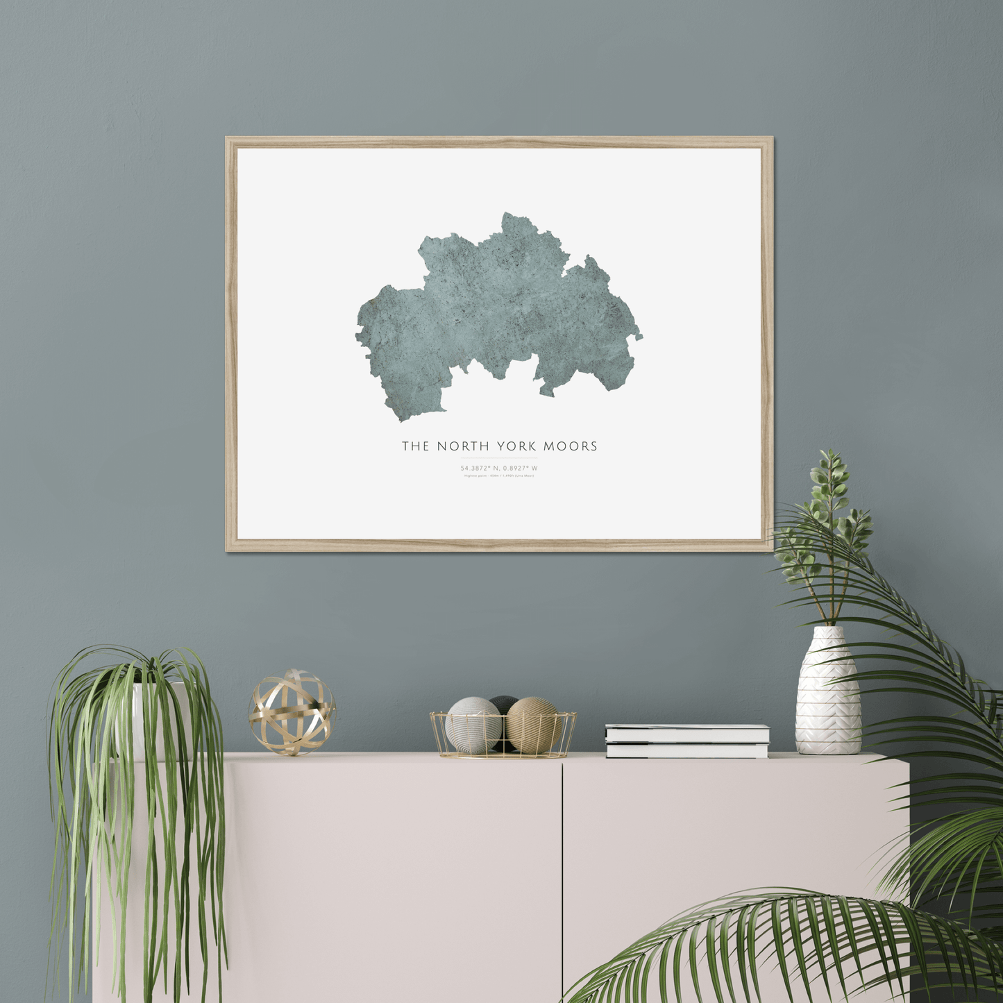 North York Moors - Framed & Mounted Map
