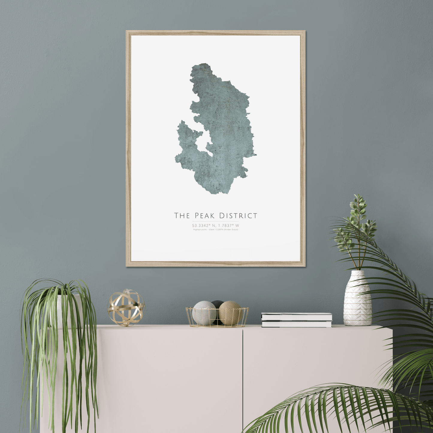 Map of The Peak District - Fine Art Print