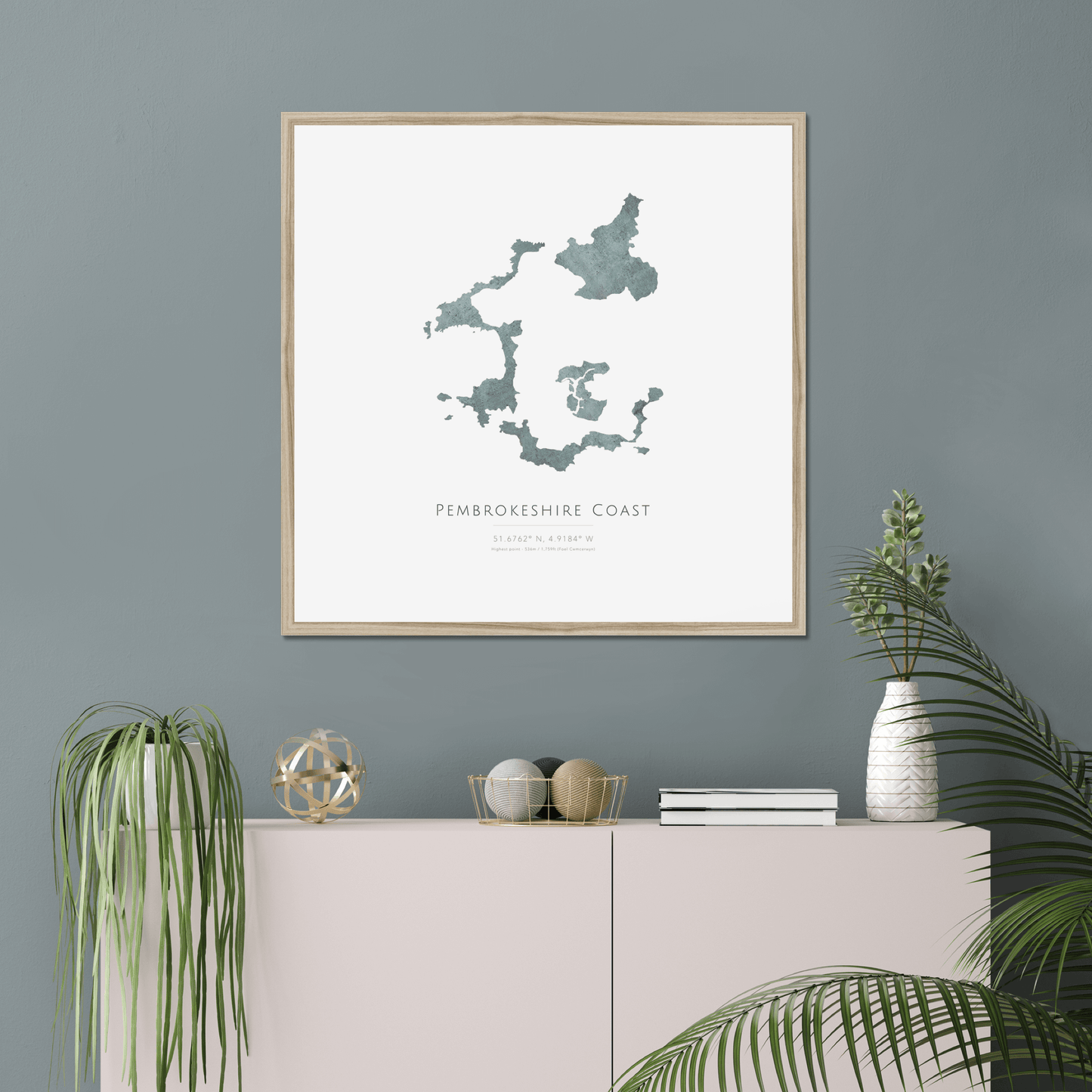 Map of The Pembrokeshire Coast - Fine Art Print