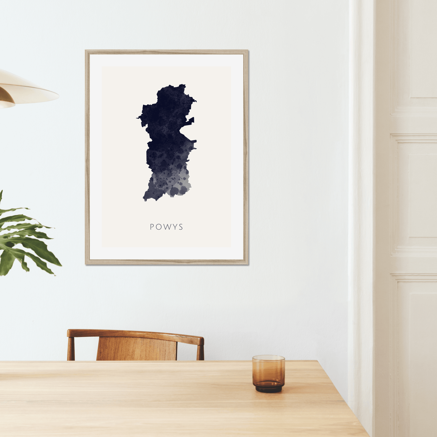 Powys - Framed & Mounted Map