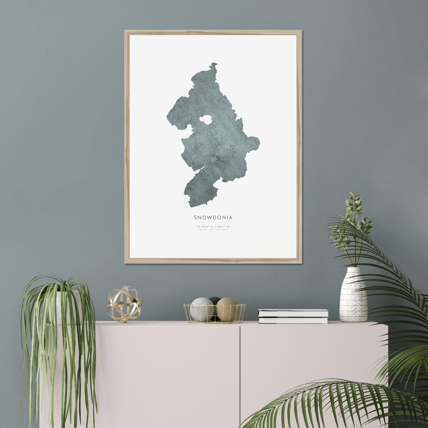 Map of Snowdonia - Fine Art Print