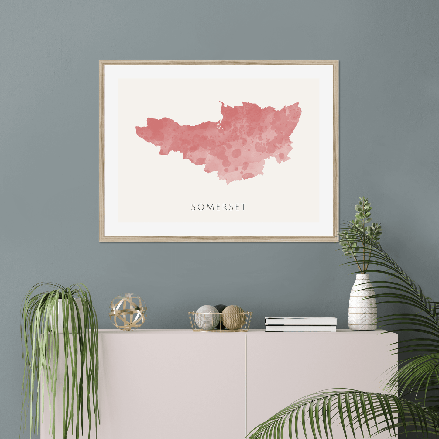 Somerset - Framed & Mounted Map