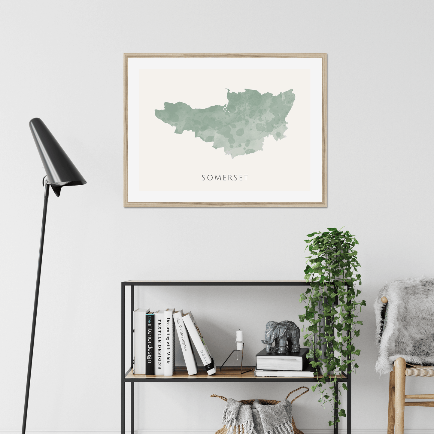 Somerset - Framed & Mounted Map