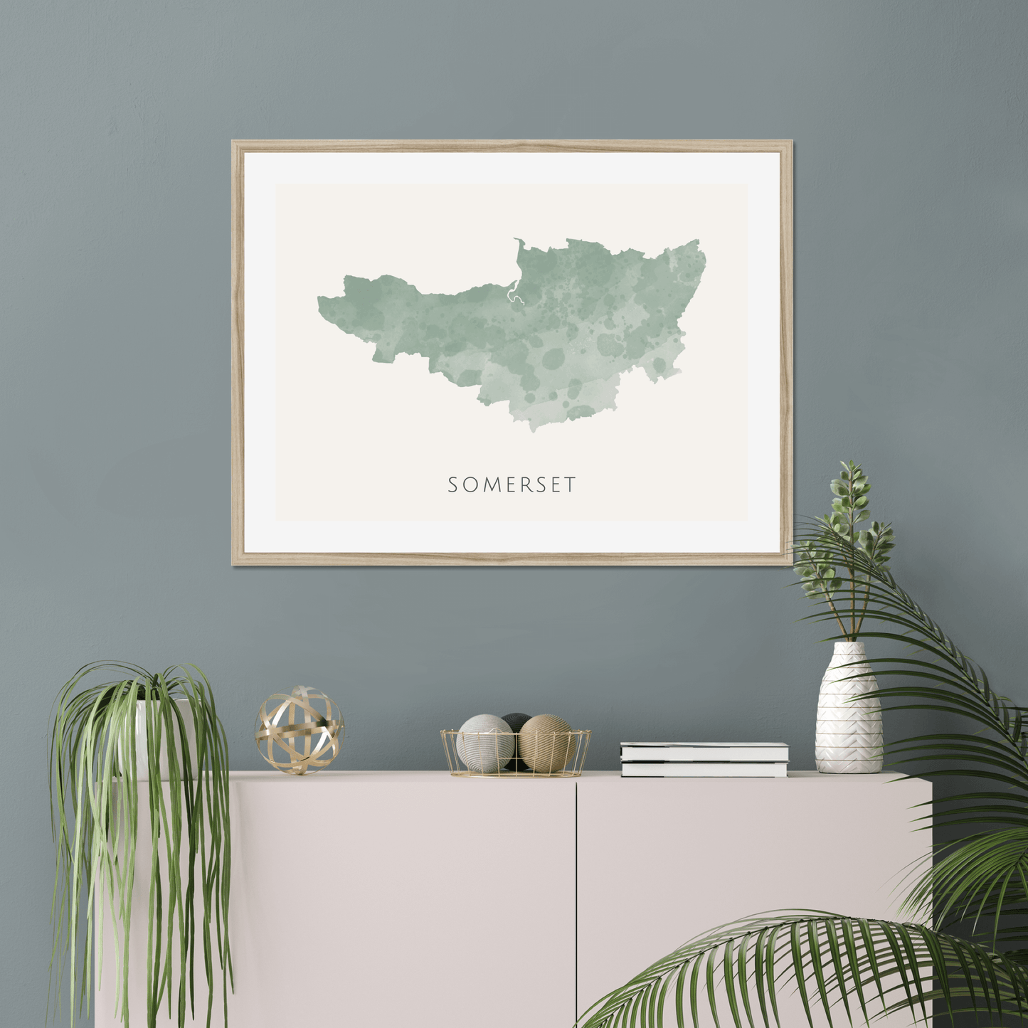 Somerset - Framed & Mounted Map