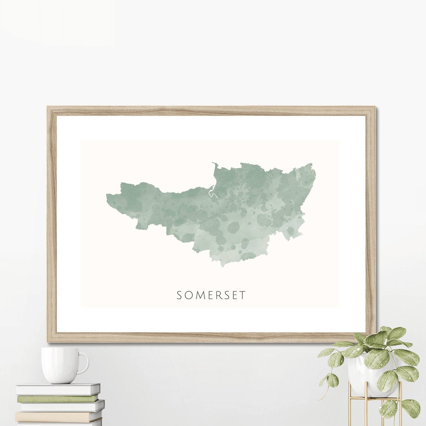 Somerset - Framed & Mounted Map