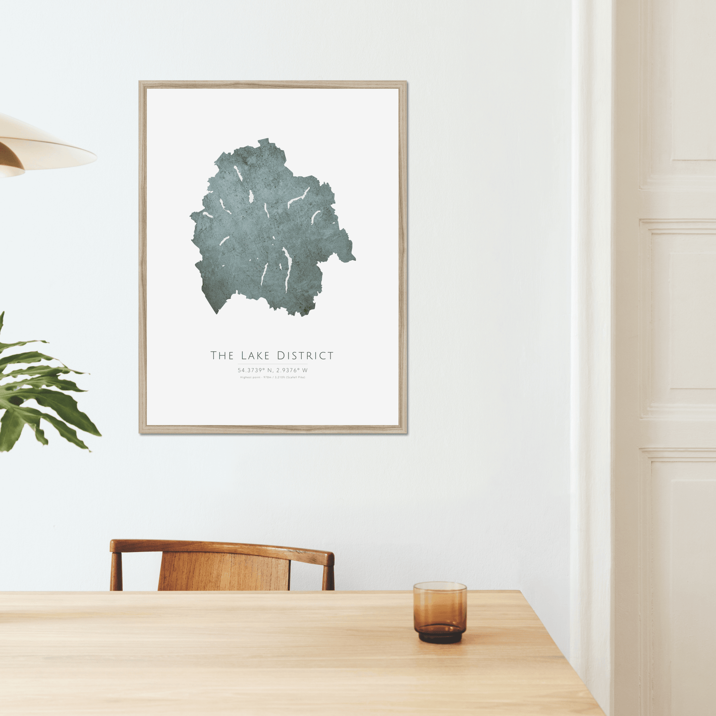 The Lake District - Framed & Mounted Map