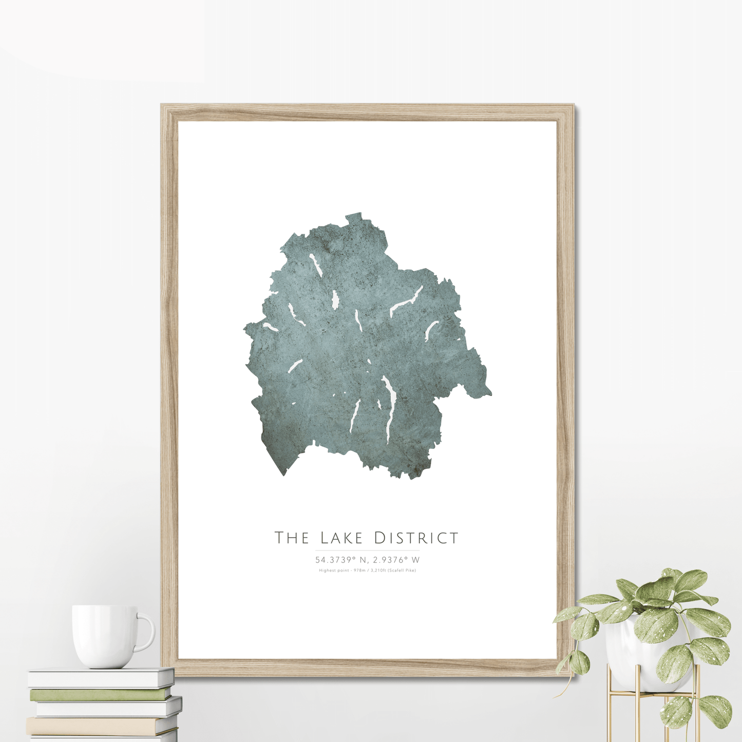 The Lake District - Framed & Mounted Map