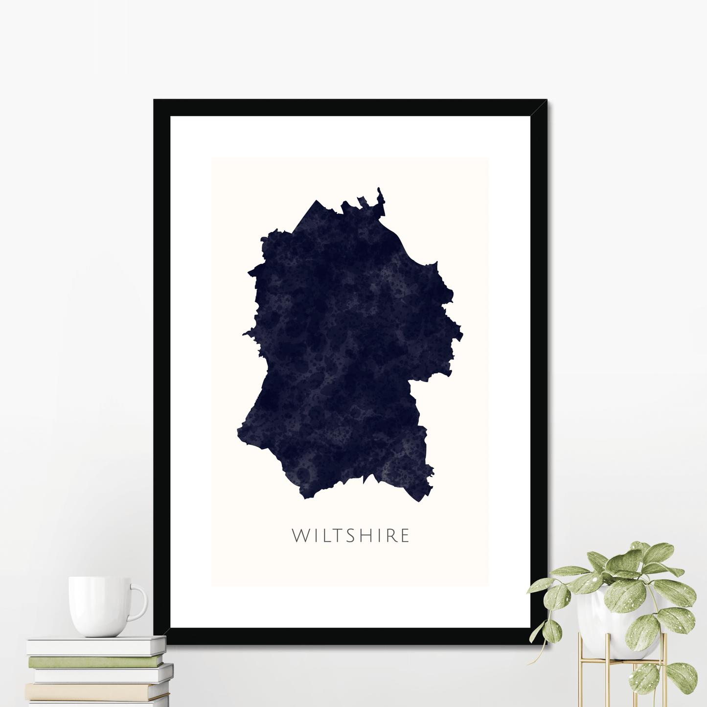 Wiltshire - Framed & Mounted Map