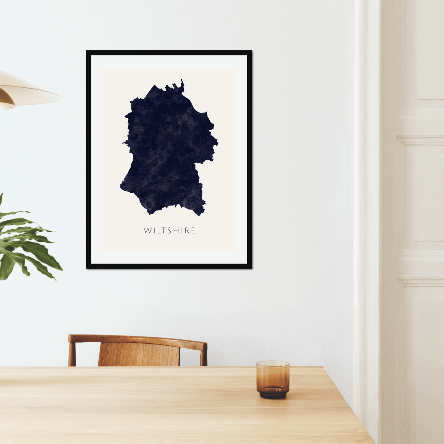 Wiltshire - Framed & Mounted Map