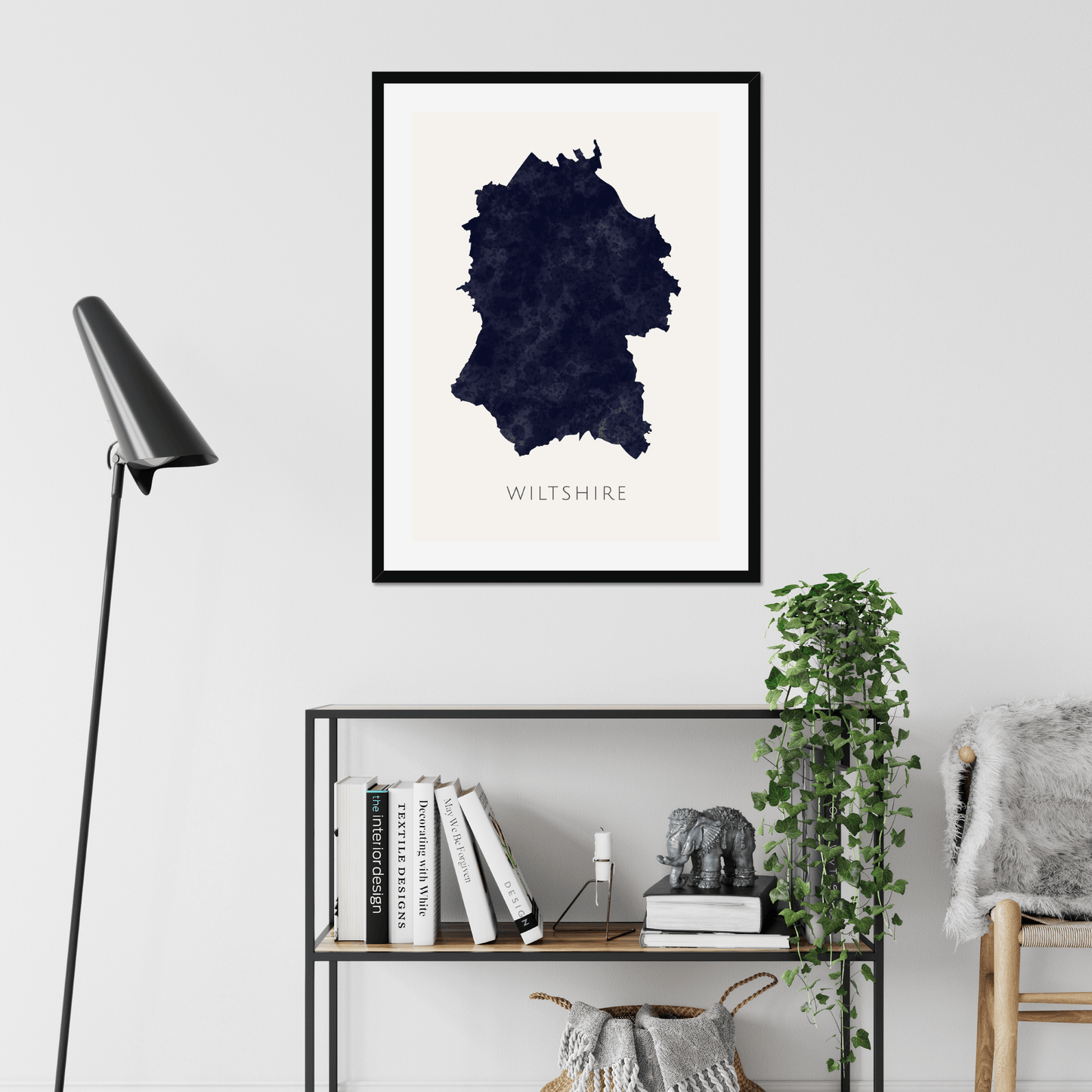 Wiltshire - Framed & Mounted Map